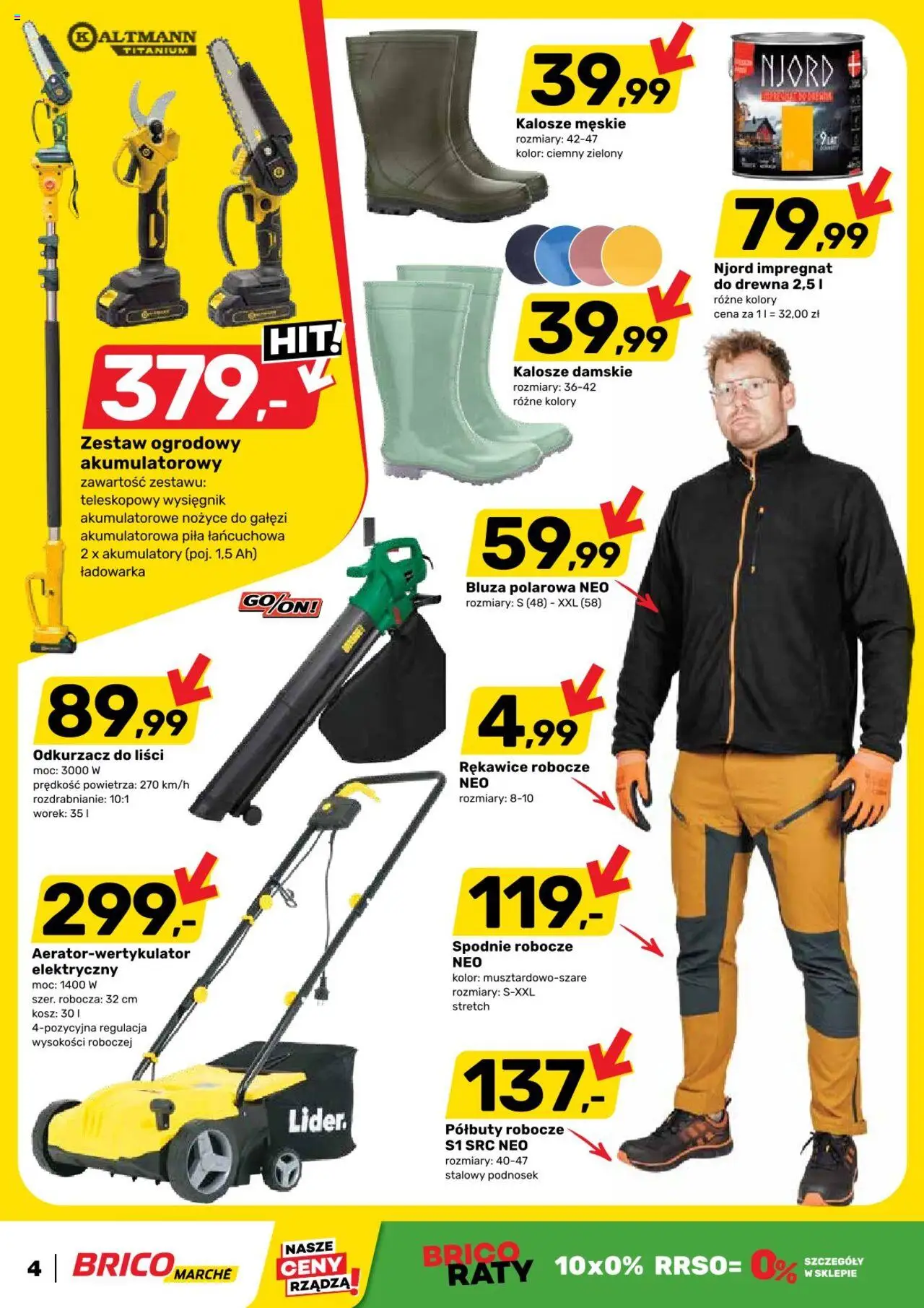 Brico Marché Gazetka od 27.08.2025 | Strona: 6 | Produkty: Spodnie, Kalosze, Ładowarka, Impregnat do drewna