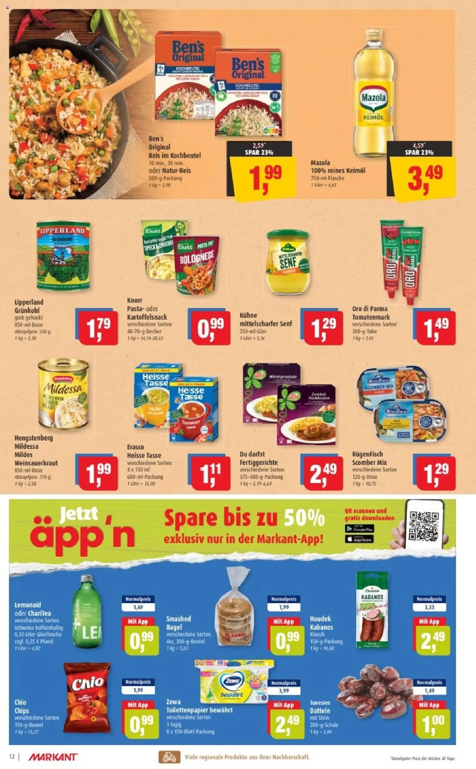 Markant Prospekt 	 – gültig ab 05.01.2026 | Seite: 12 | Produkte: Oro di parma, Fertiggerichte, Pasta, Wein