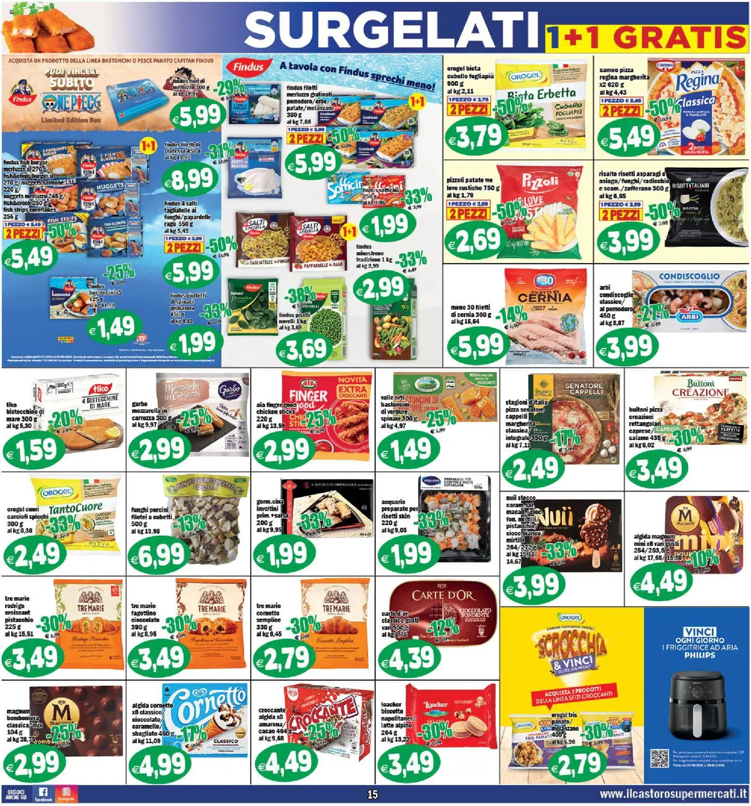 Volantino Il Castoro del 13.02.2026 | Pagina: 15 | Prodotti: Merluzzo, Funghi, Carciofi, Croissant
