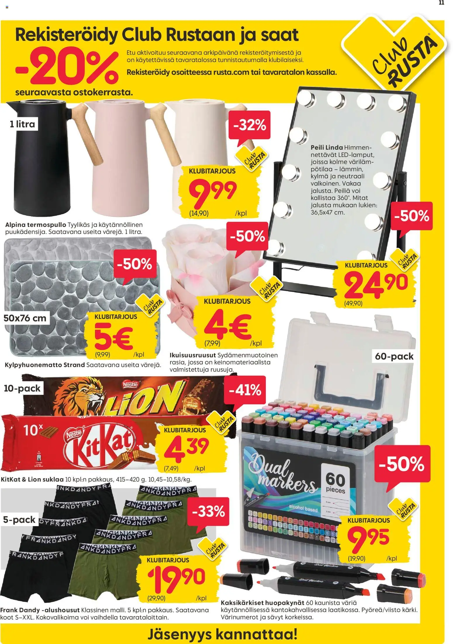 Rusta tarjoukset – voimassa 09.02.2026 alkaen | Sivu: 11