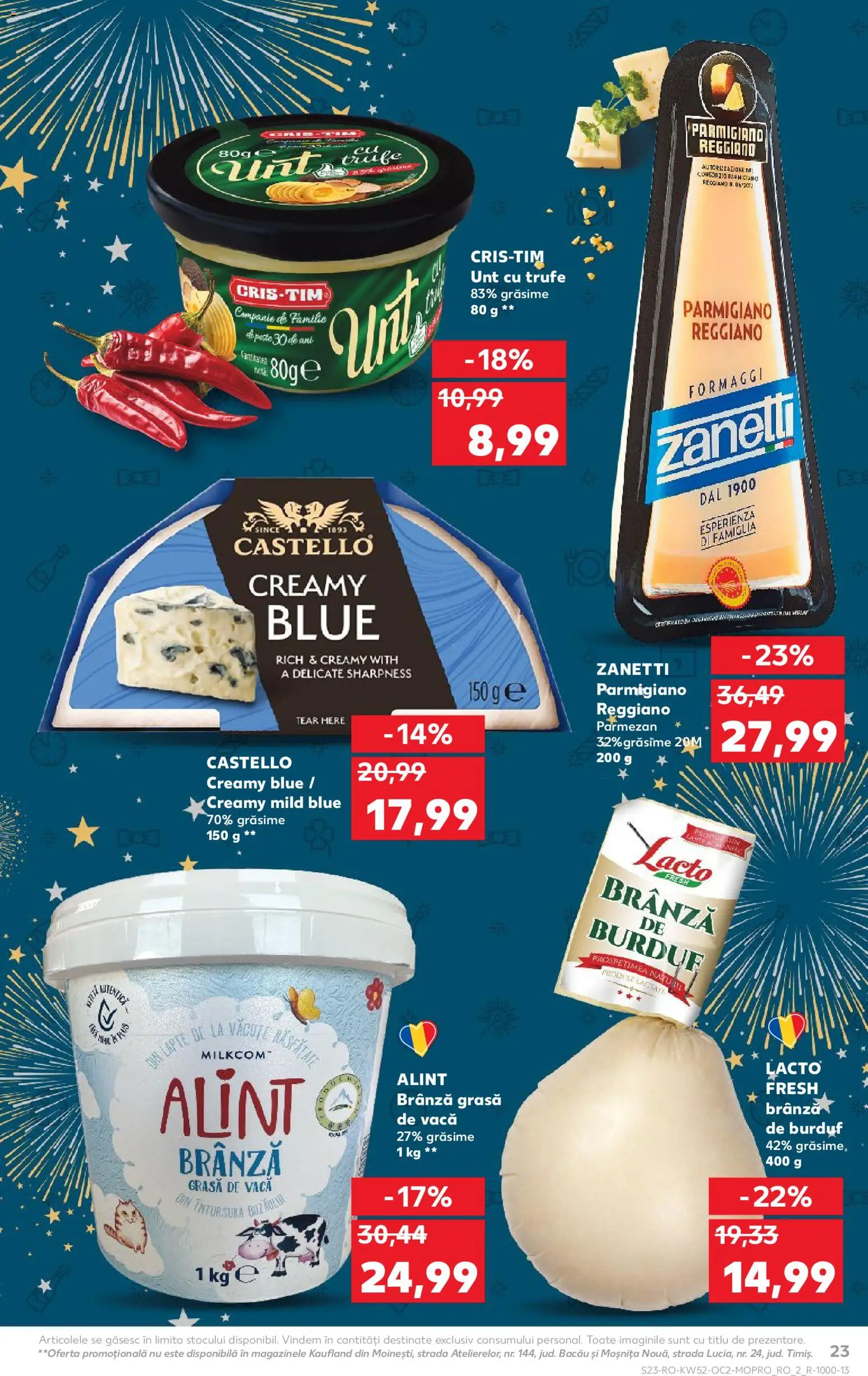 Noul catalog Kaufland – valabil de la 24.12.2025 | Pagină: 23 | Produse: Lapte, Unt, Pește, Brânză De Vacă