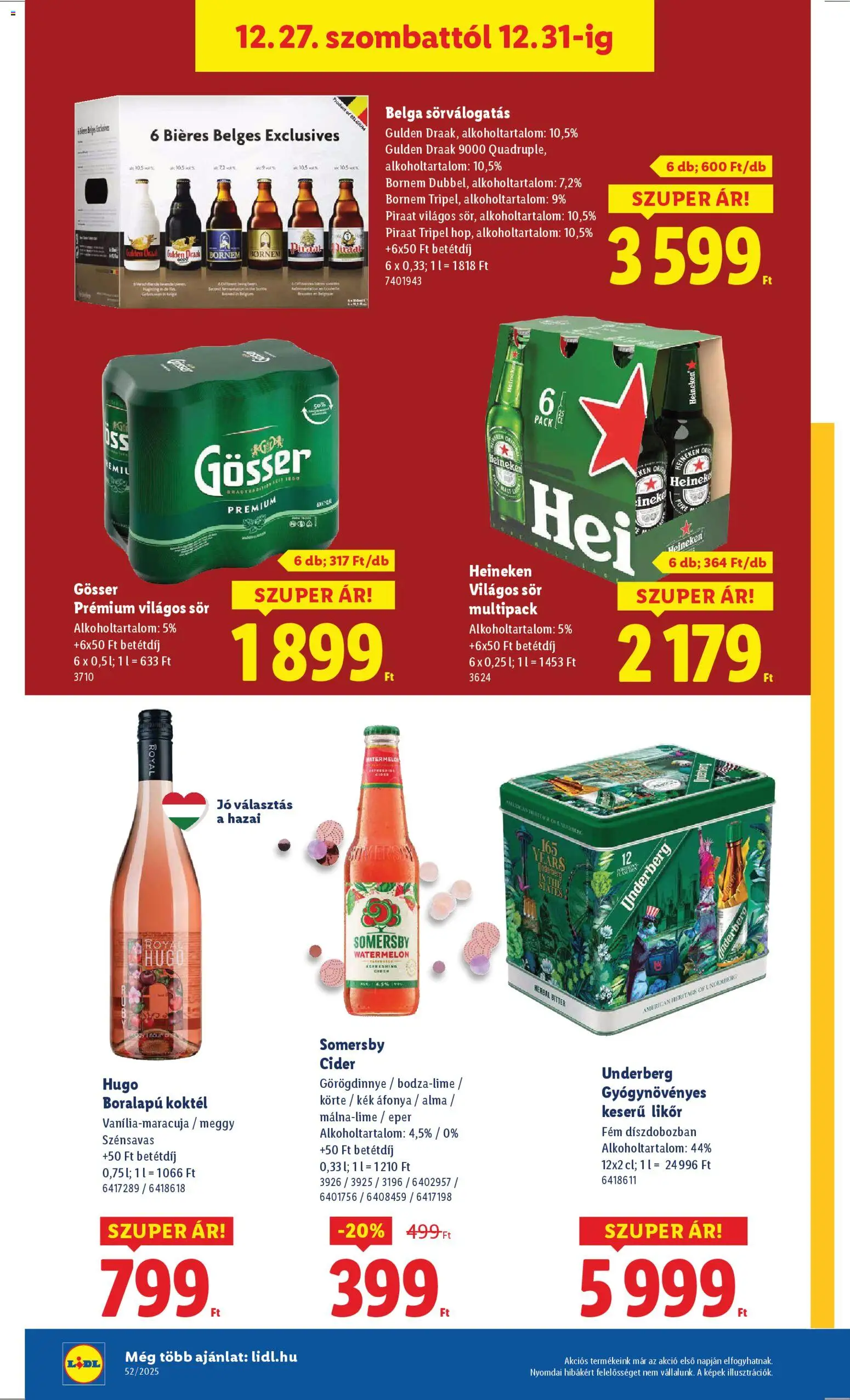 Lidl akciós ujság - amely érvényes a következő dátumtól: 27.12.2025 | Oldal: 18 | Termékek: Görögdinnye, Körte, Meggy, Gösser