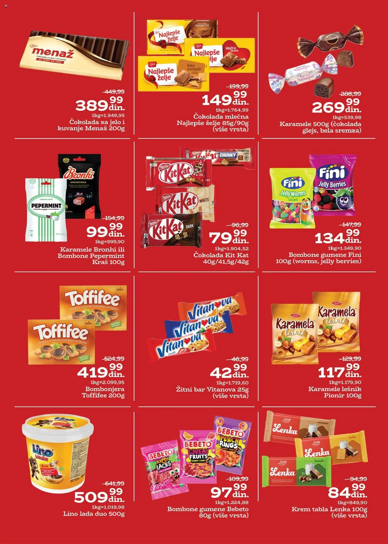 Univerexport katalog - važi od 24.11.2025 | Strana: 18 | Proizvode: Bombone, Bombonjera, Lešnik, Čokolada