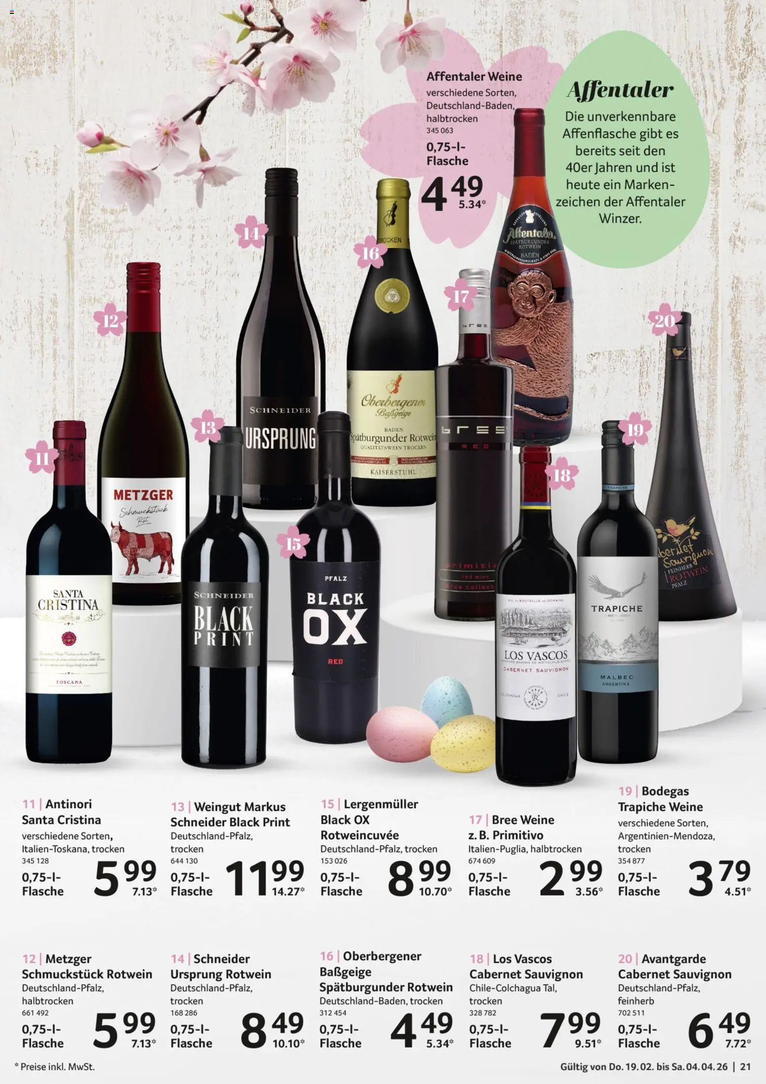 Selgros Feinkost Ostern – gültig ab 19.02.2026 | Seite: 21 | Produkte: Rotwein, Bree