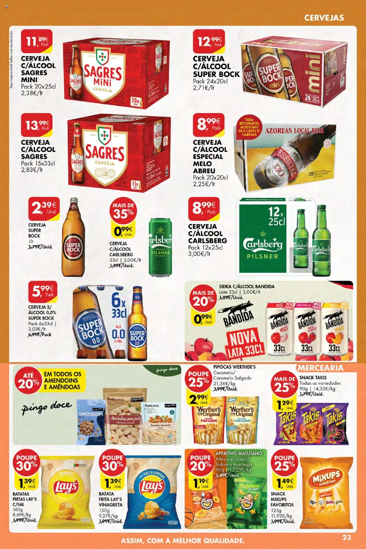Pingo Doce Poupe Esta Semana Açores │ válido de 11.09.2025 | Página: 23 | Produtos: Batata frita, Super bock, Maça, Batatas fritas