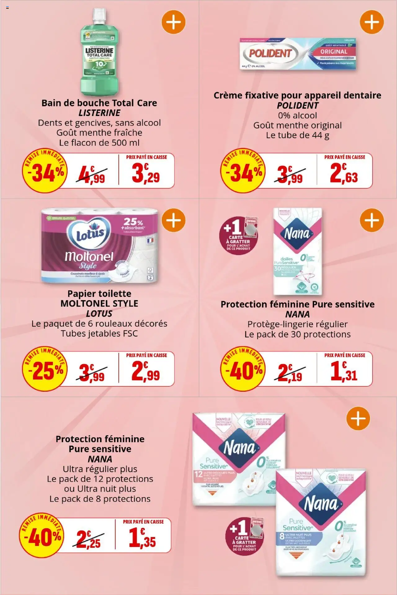 {H1} | Page: 44 | Produits: Alcool, Menthe, Papier toilette, Crème