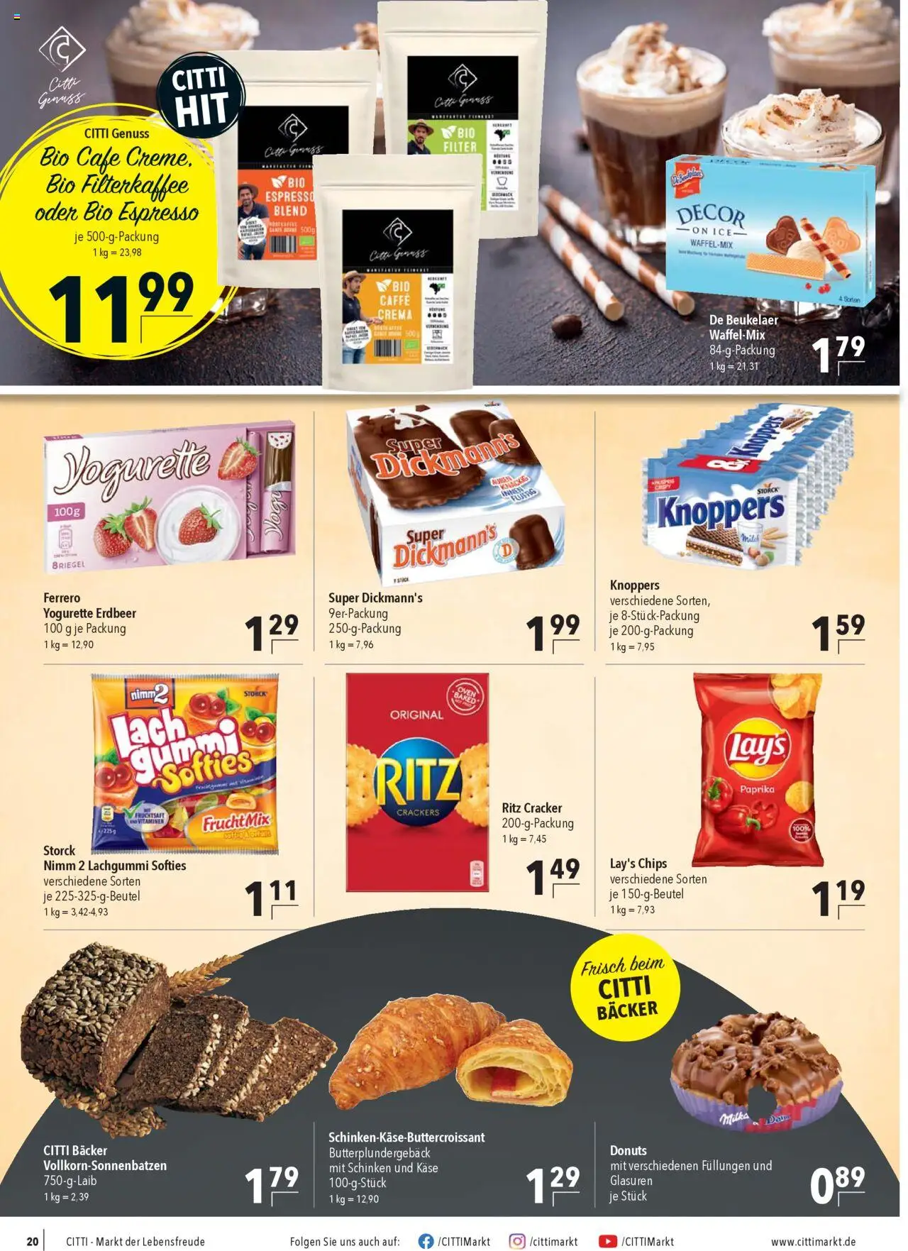 CITTI Markt Prospekt 	 - gültig ab dem 30.07.2025 | Seite: 22 | Produkte: Yogurette, Milka, Paprika, Chips