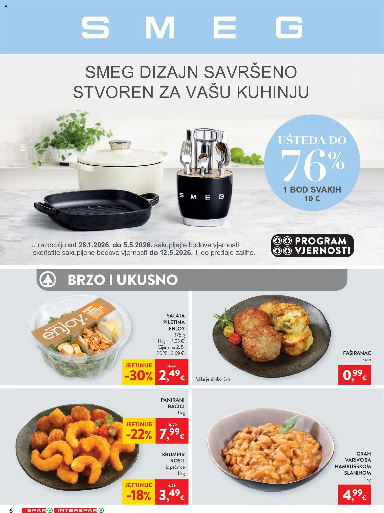 Spar katalog | vrijedi od 28.01.2026 | Stranica: 8 | Proizvodi: Grah, Piletina, Salata, Krumpir