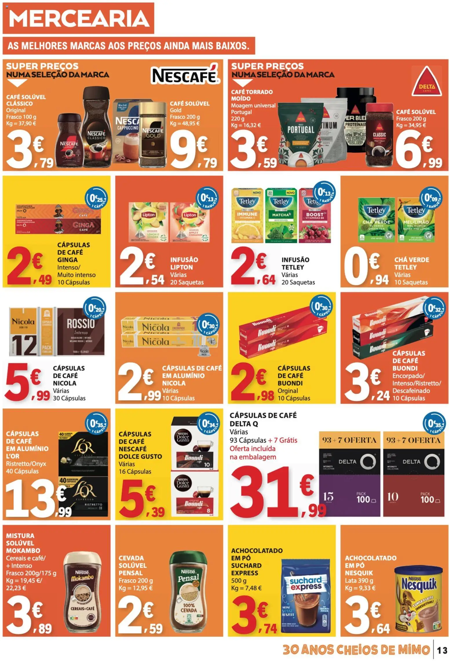 E.Leclerc folheto │ válido de 19.03.2026 | Página: 13 | Produtos: Delta q, Nestlé, Café, Dolce gusto