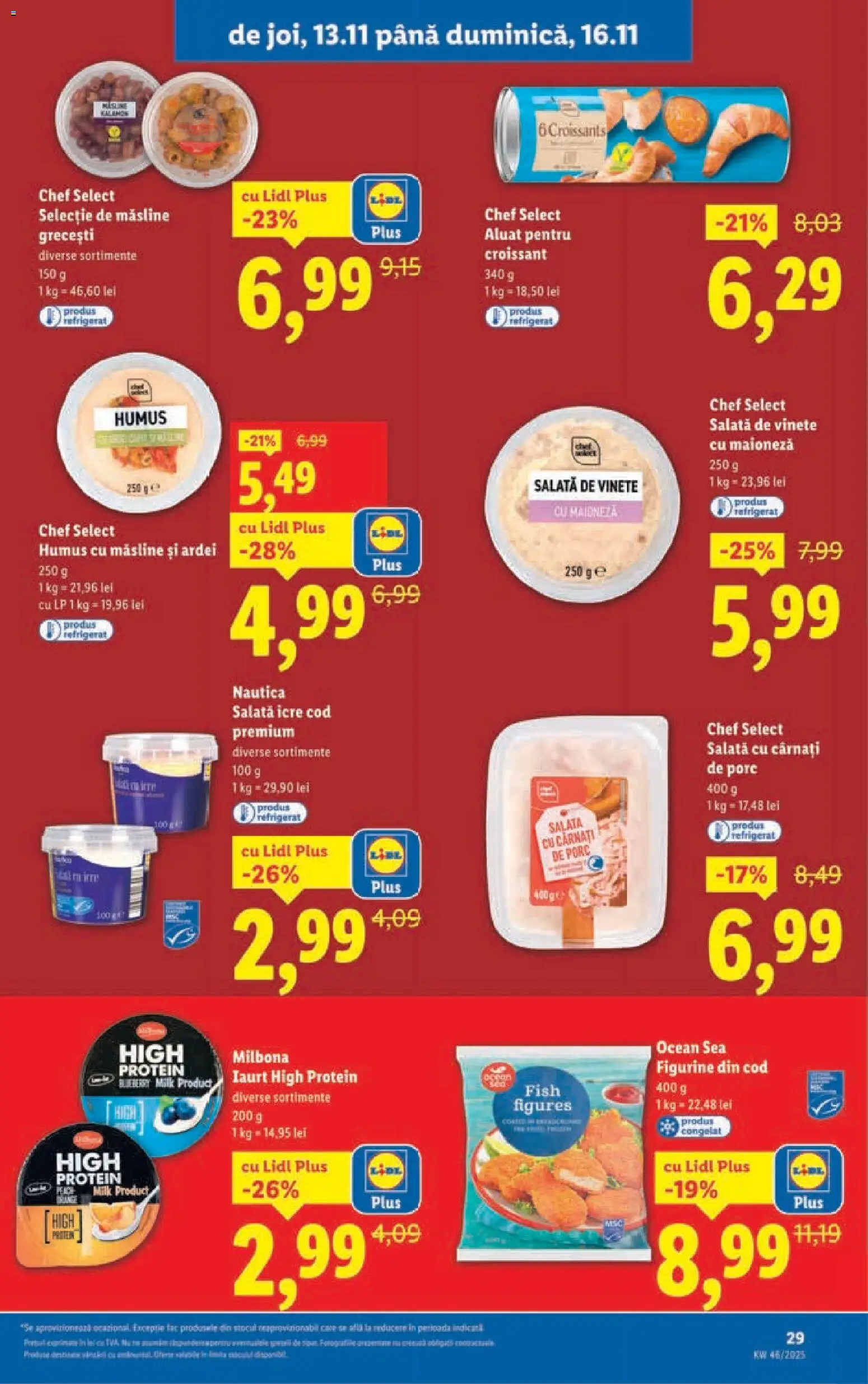 Noul catalog Lidl – valabil de la 10.11.2025 | Pagină: 29 | Produse: Măsline, Ardei, Iaurt, Maioneză
