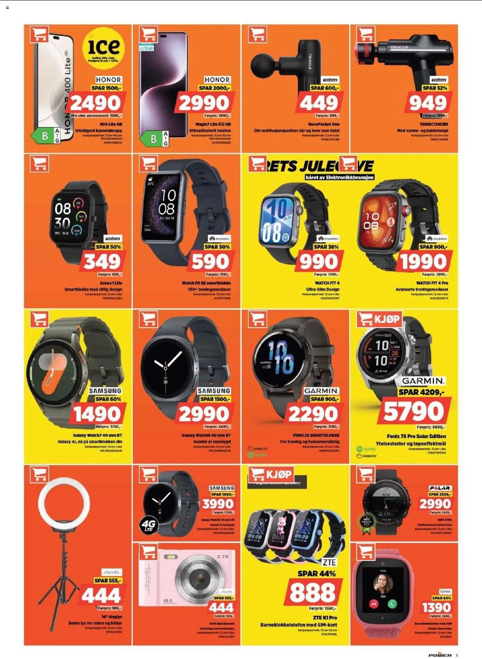 {H1} | Side: 5 | Produkter: Telefon, Video, Smartklokke, Lys