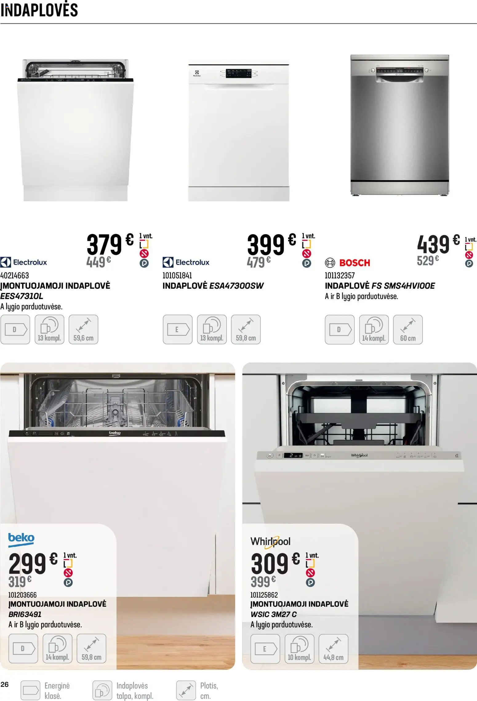 Senukai akcijos nuo 11.02.2026 | Puslapis: 26 | Prekių: Indaplovė