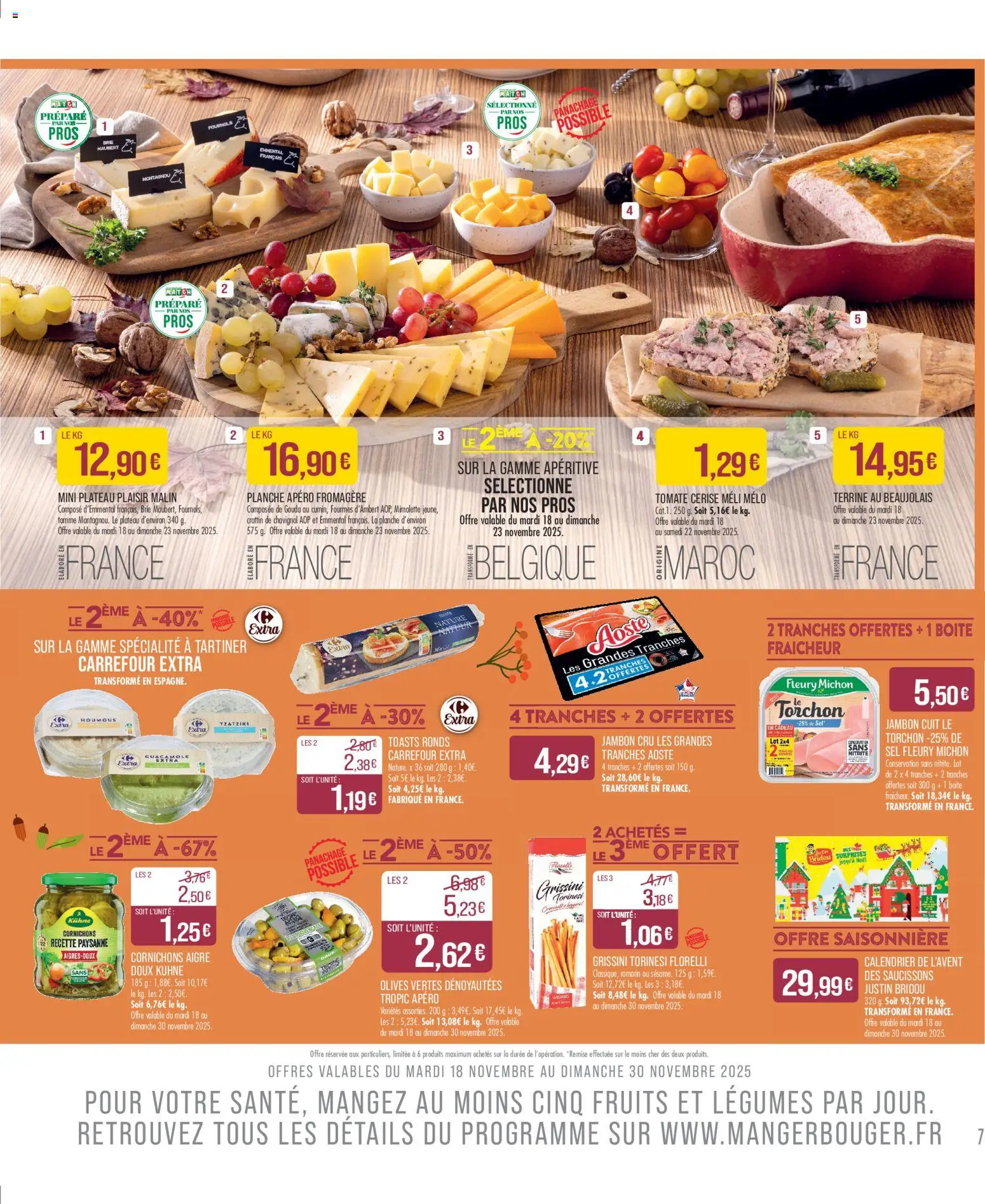 {H1} | Page: 7 | Produits: Calendrier de l'avent, Sel, Jambon, Gouda
