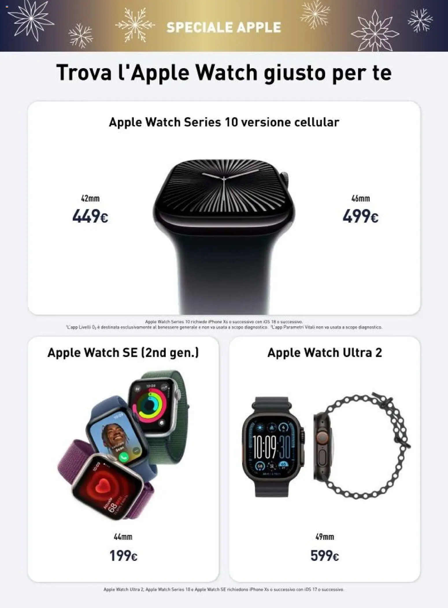 Volantino Unieuro del 08.12.2025 | Pagina: 7 | Prodotti: Iphone, Tè, Apple Watch