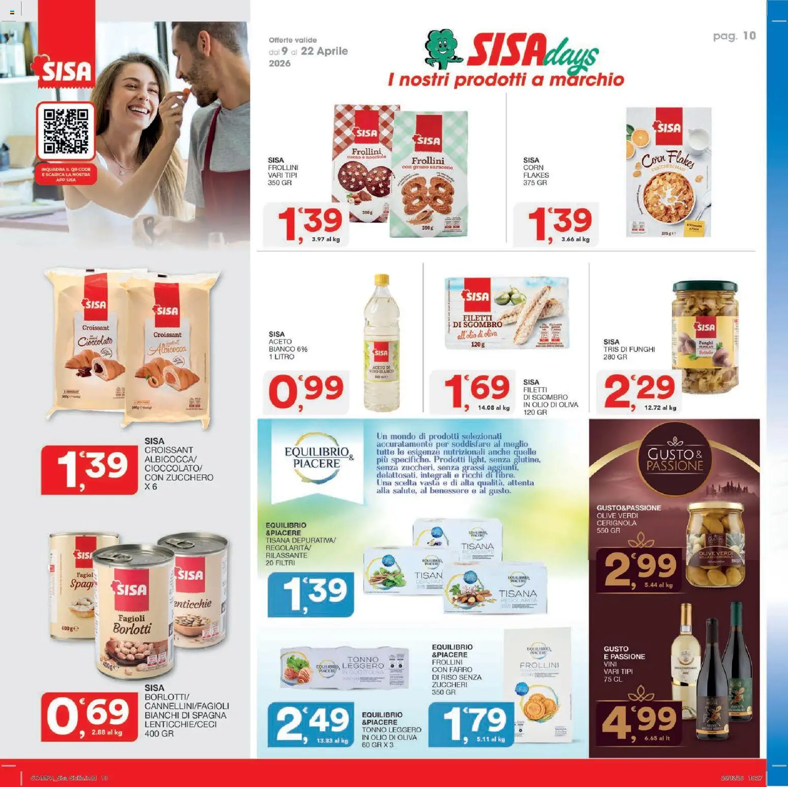Volantino SISA del 09.04.2026 | Pagina: 10 | Prodotti: Fagioli, Zucchero, Olio, Olio di Oliva