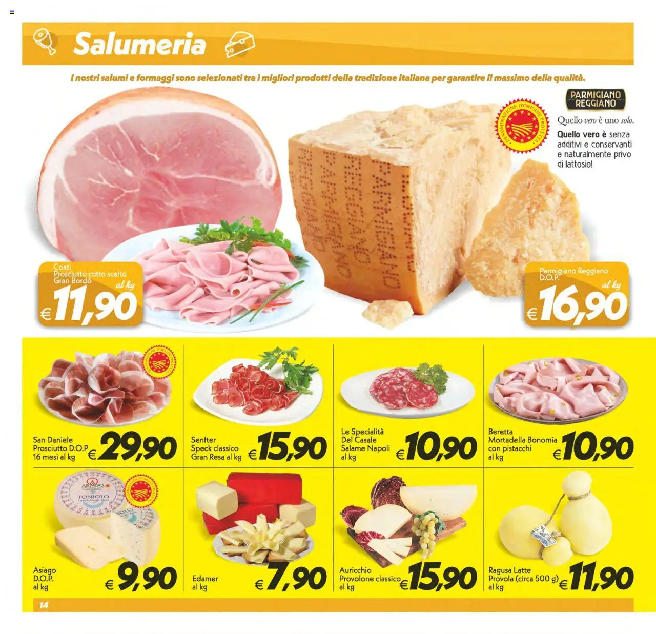 Volantino SuperConveniente del 03.10.2025 | Pagina: 14 | Prodotti: Speck, Latte, Mortadella, Parmigiano reggiano