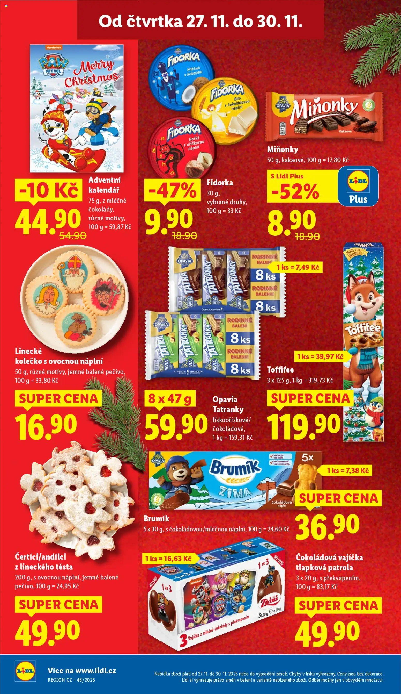 Lidl Black Friday od 27.11.2025 | Strana: 32 | Produkty: Vajíčka, Toffifee, Kalendář, Brumik