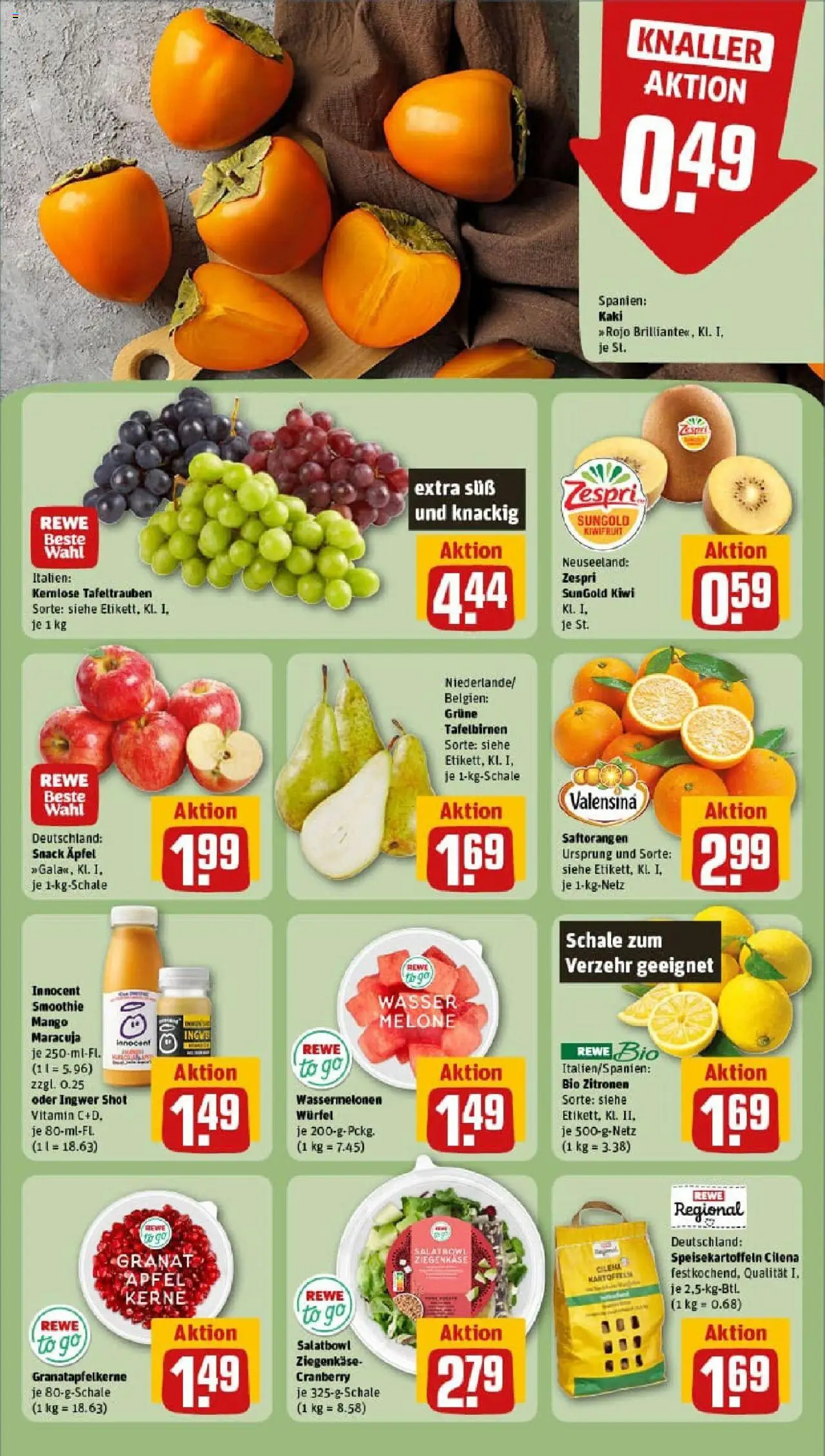 Rewe prospekt Dortmund	 – gültig ab 13.10.2025 | Seite: 4 | Produkte: Ziegenkäse, Äpfel, Melone, Kiwi