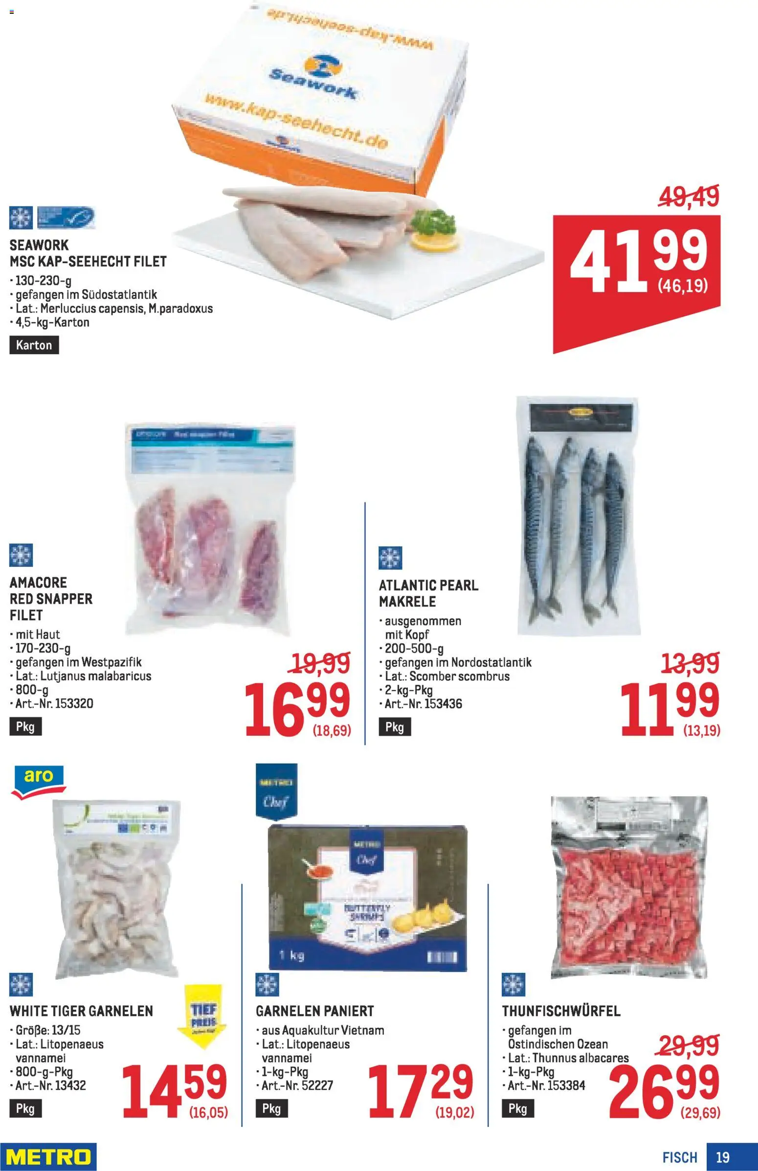 Metro Profi gültig ab 22.01.2026 | Seite: 19 | Produkte: Fisch