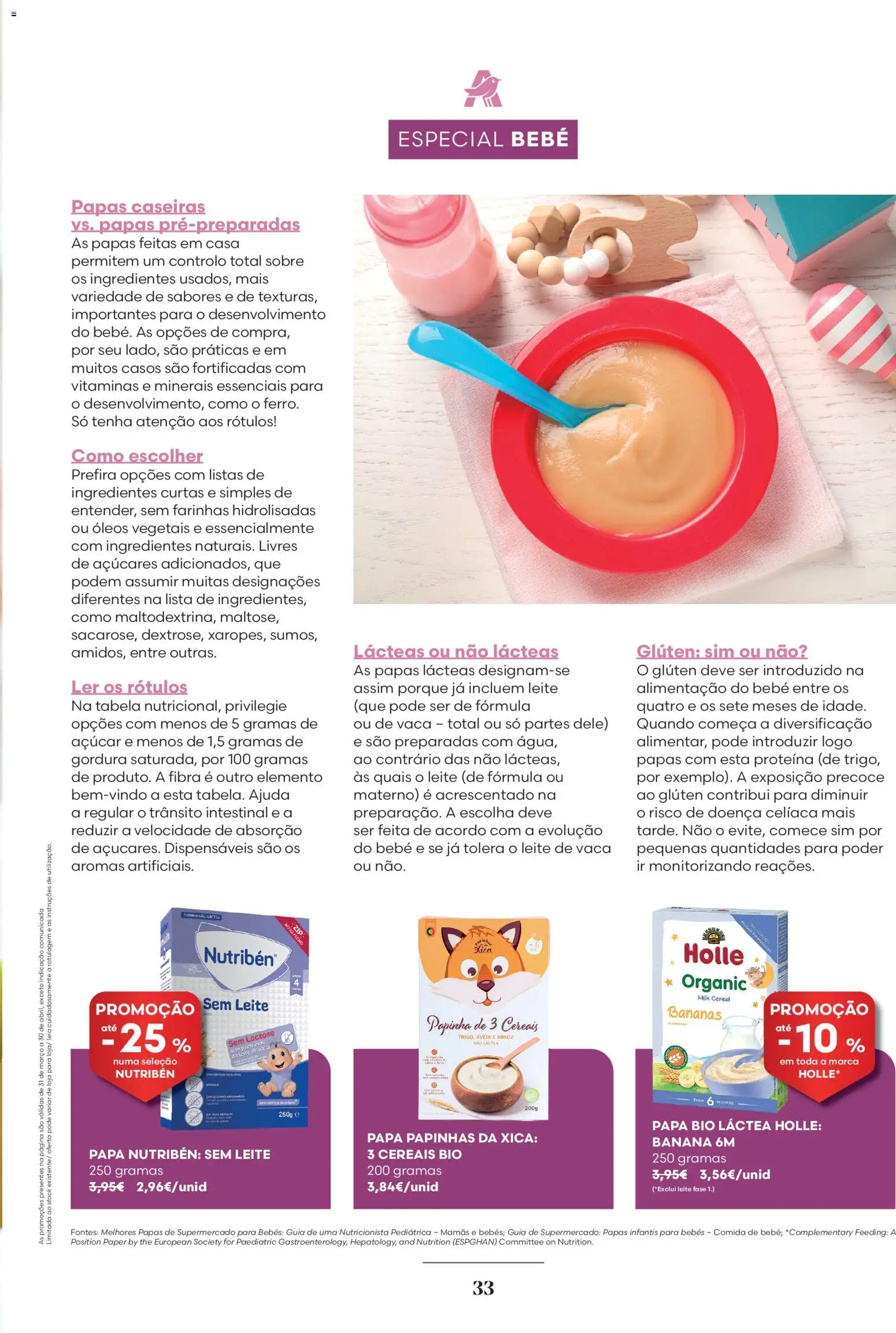 Auchan - Capilares Especial Bebé │ válido de 01.04.2026 | Página: 33 | Produtos: Aveia, Banana, Açúcar, Proteina