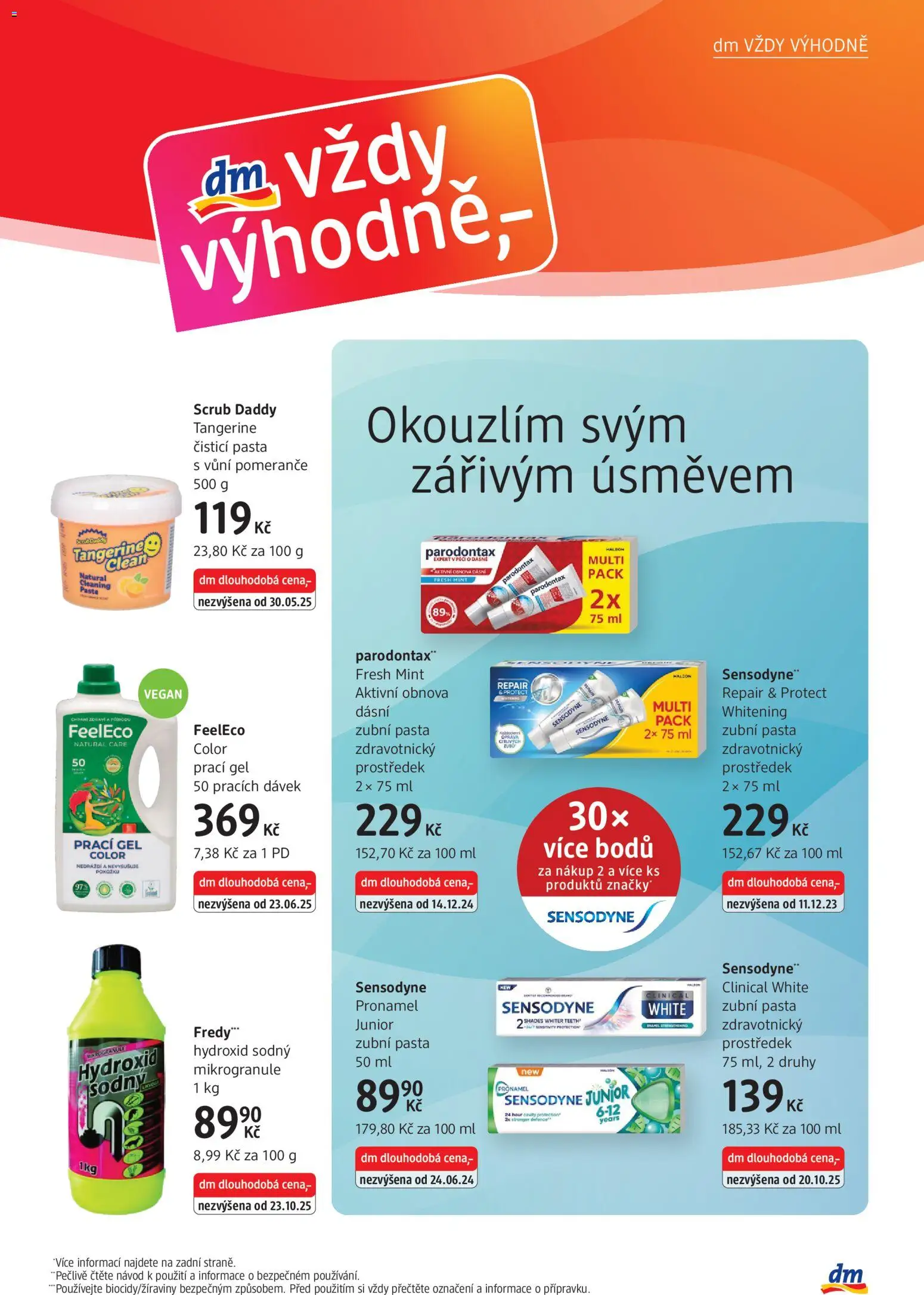dm drogerie leták od 09.01.2026 | Strana: 11 | Produkty: Parodontax, Prací gel, Pomeranče, Hydroxid sodný