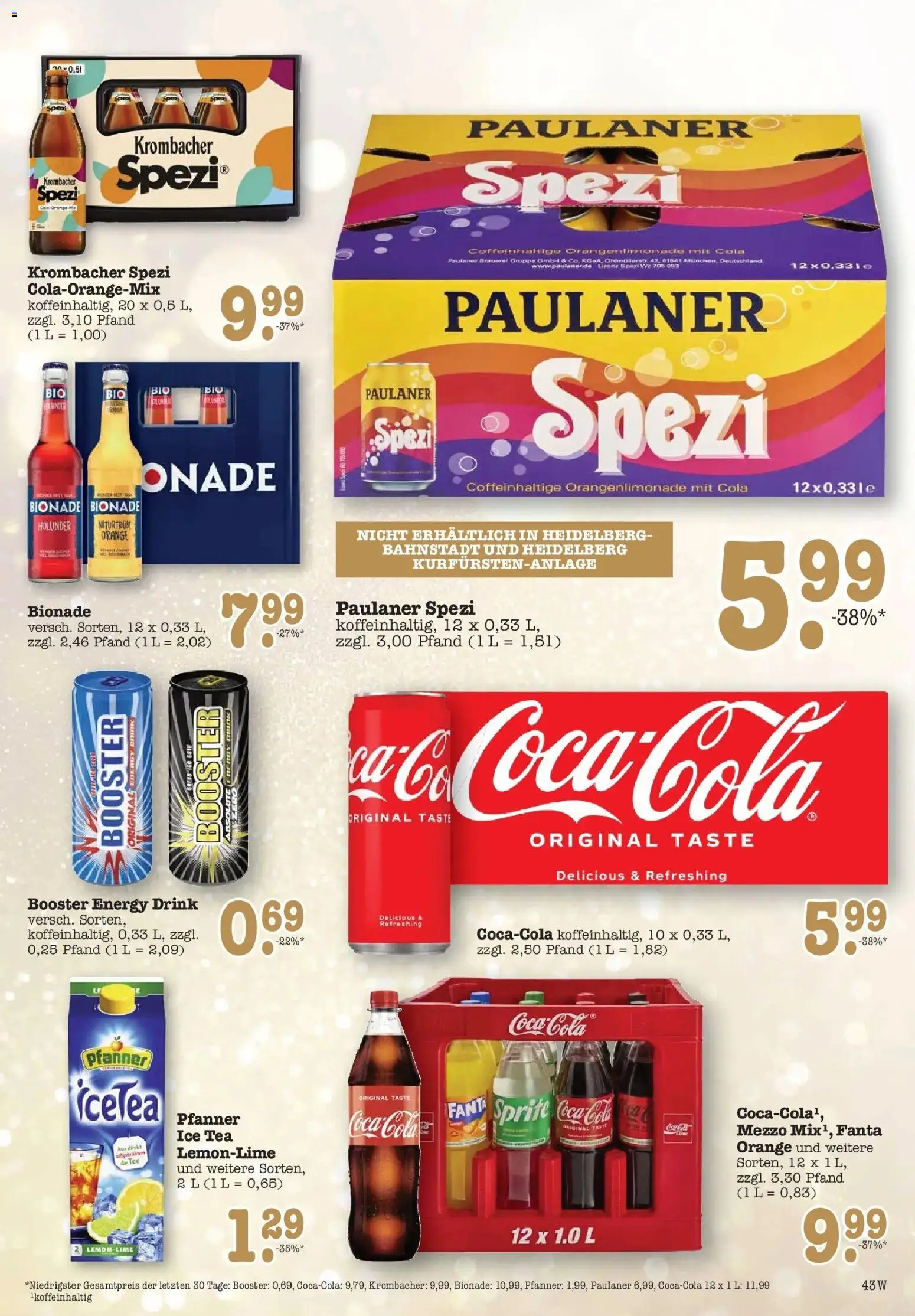 Edeka prospekt Wörth Am Rhein	 – gültig ab 14.12.2025 | Seite: 43 | Produkte: Coca cola, Fanta, Bionade, Krombacher