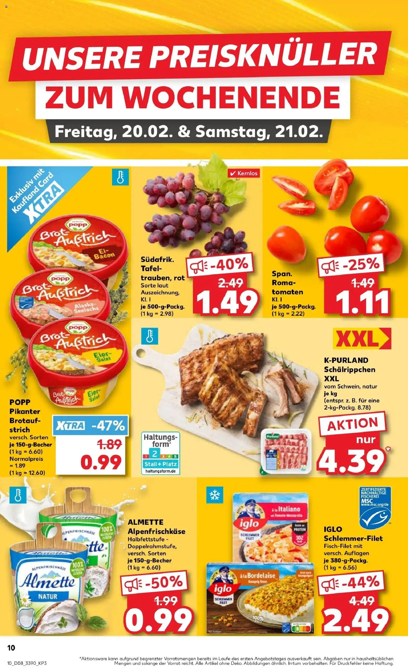 Kaufland prospekt Backnang	 – gültig ab 19.02.2026 | Seite: 18 | Produkte: Almette, Eier, Iglo, Tomaten