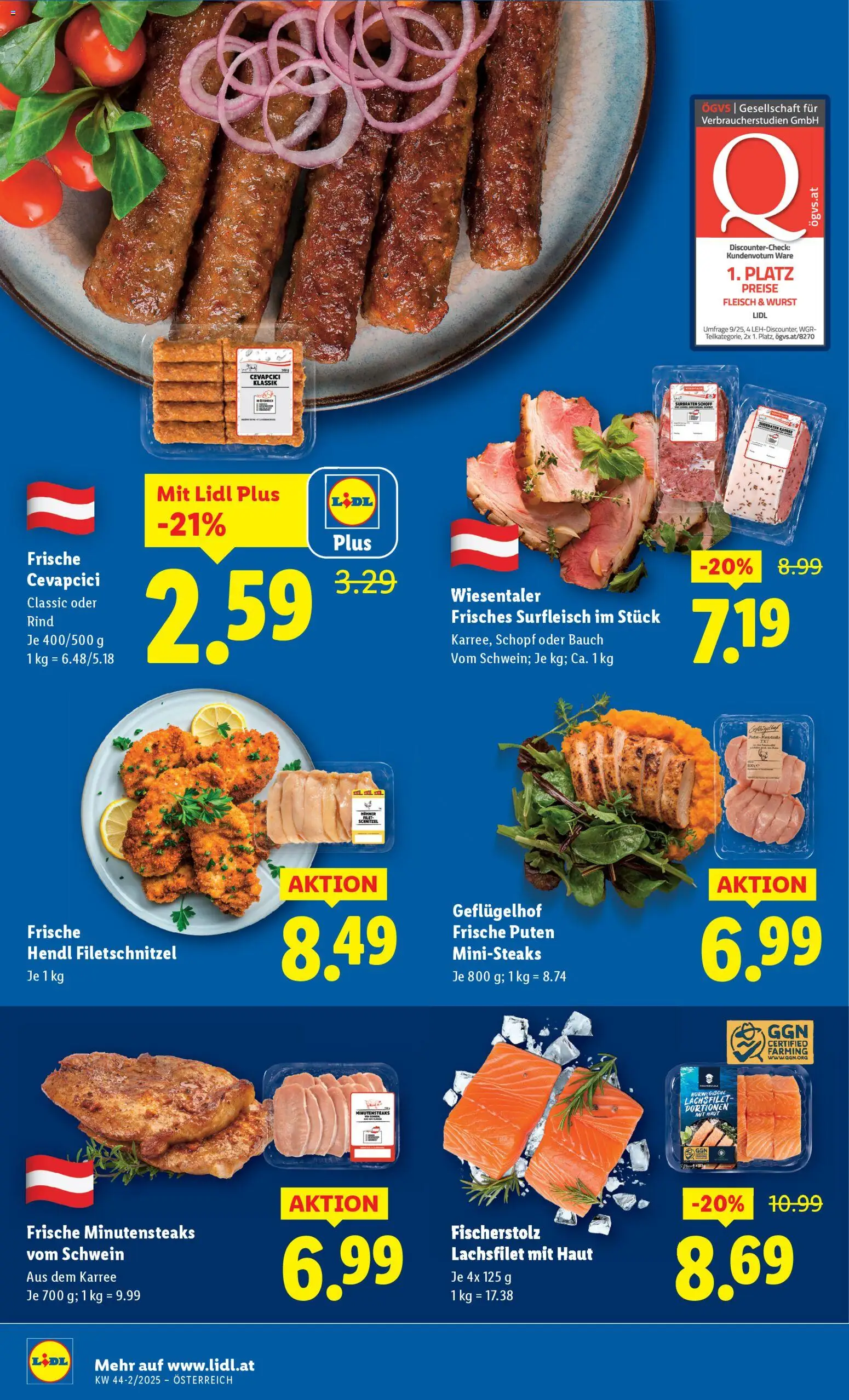 Lidl Flugblatt - Altenmarkt im Pongau, St. Johann im Pongau, Zell am See gültig ab 30.10.2025 | Seite: 8 | Produkte: Wurst