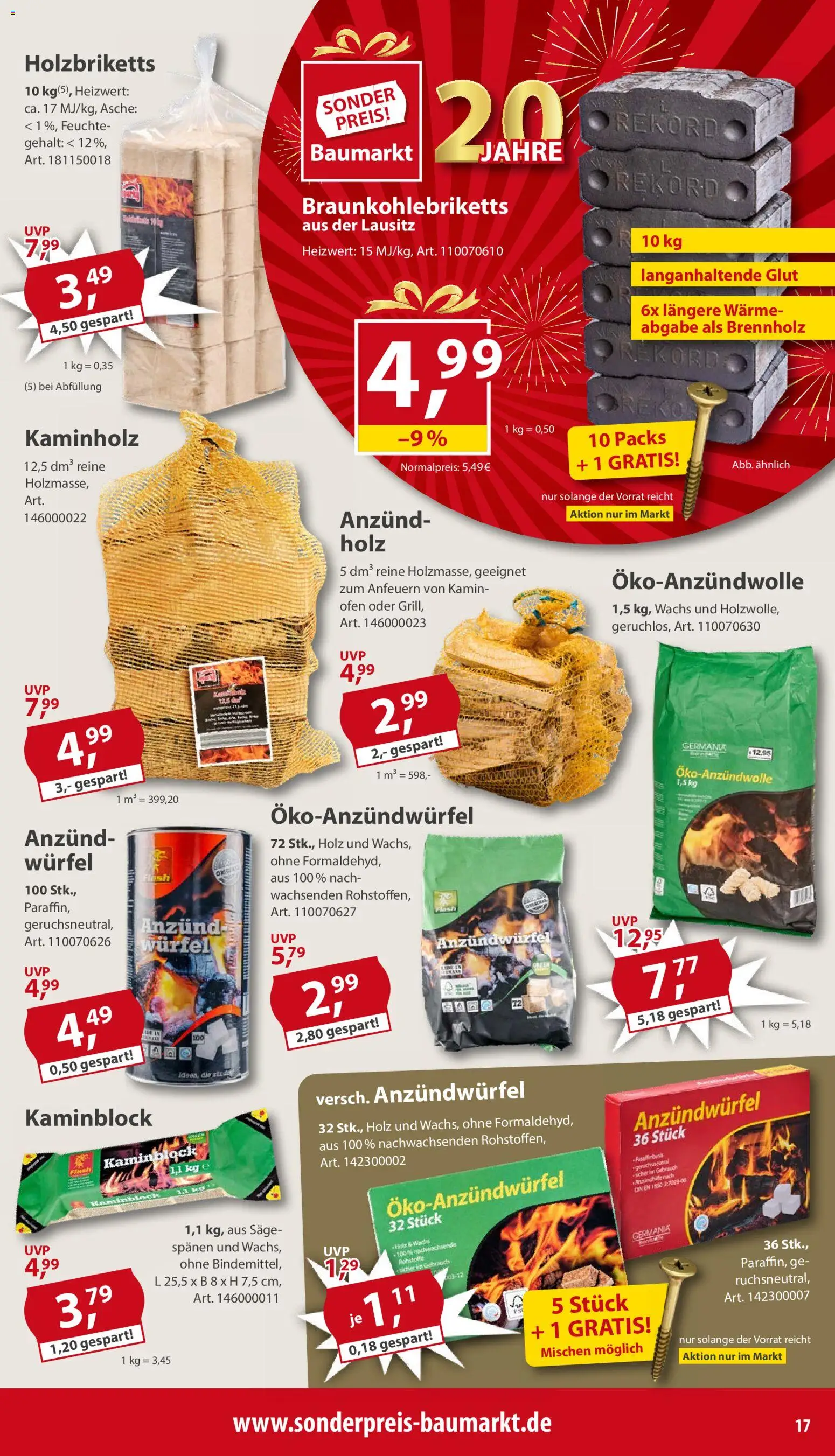 Sonderpreis Baumarkt Prospekt 	 – gültig ab 06.12.2025 | Seite: 17 | Produkte: Ofen, Kamin