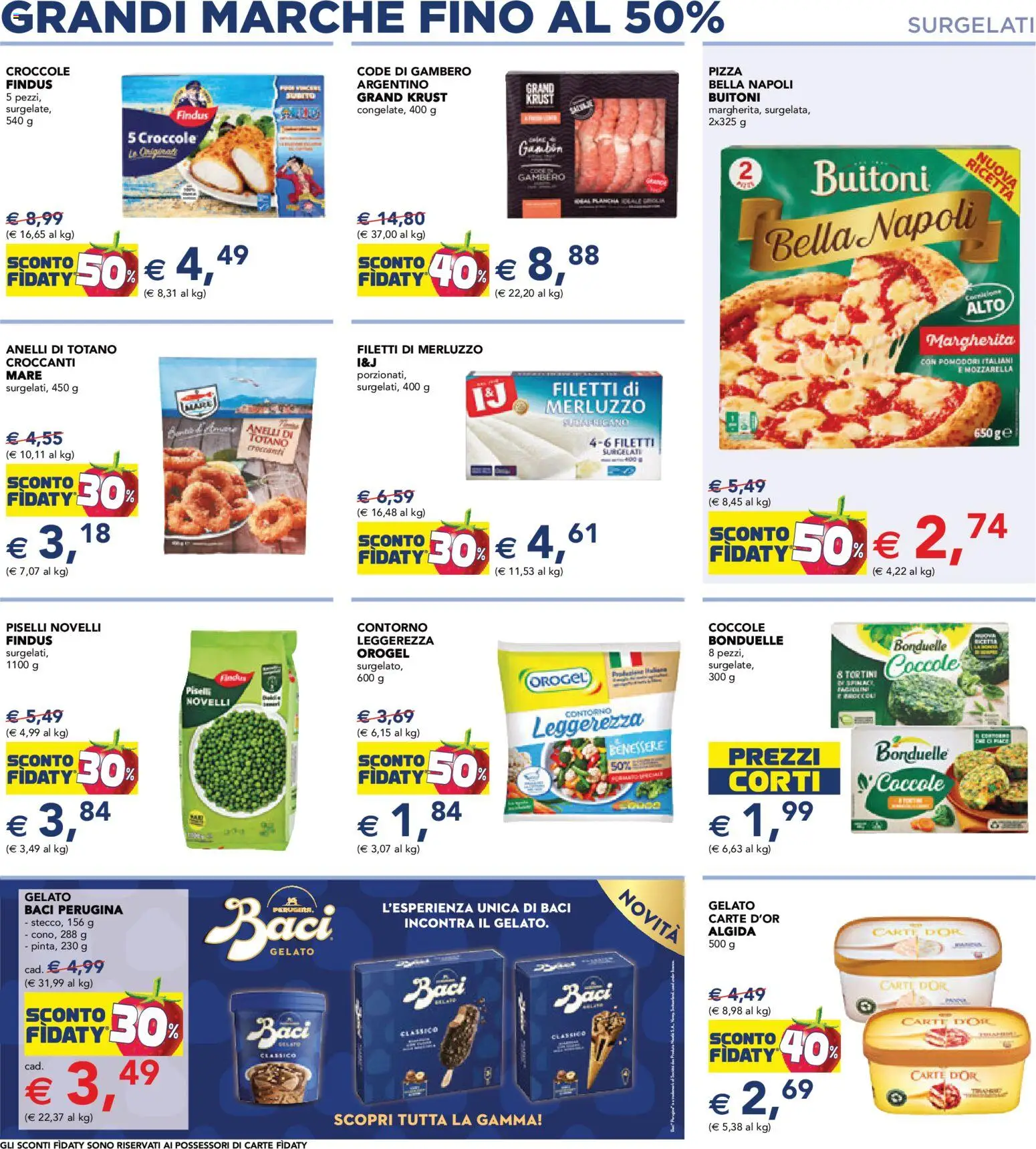 Volantino Esselunga S del 08.04.2026 | Pagina: 3 | Prodotti: Pizza, Merluzzo, Gelato, Totano