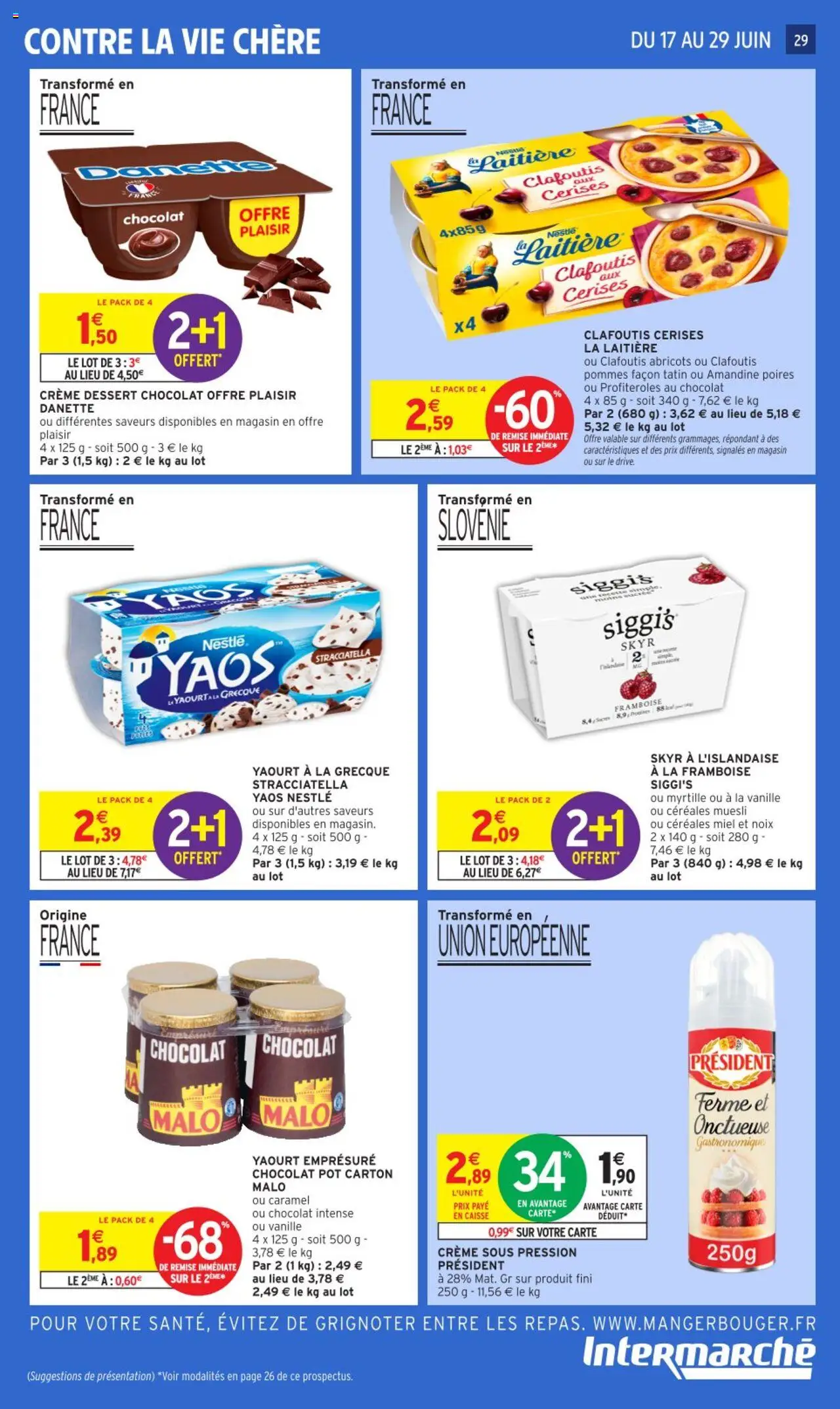  | Page: 29 | Produits: Yaourt à La Grecque, Abricots, Skyr, Noix