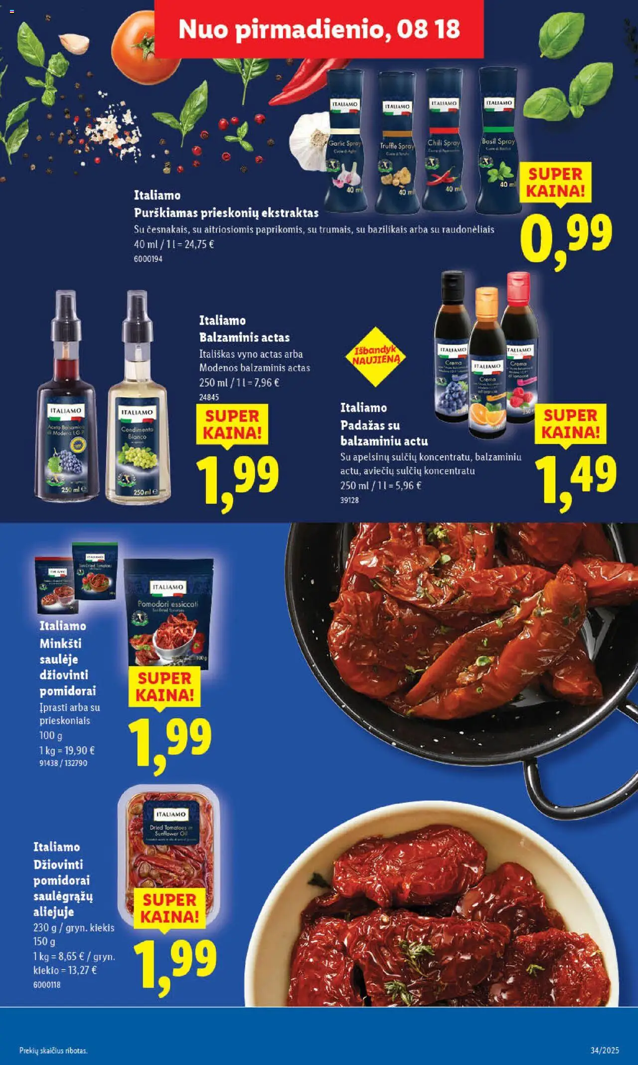 LIDL leidinys│galioja nuo 18.08.2025 | Puslapis: 23 | Prekių: Pomidorai, Padažas