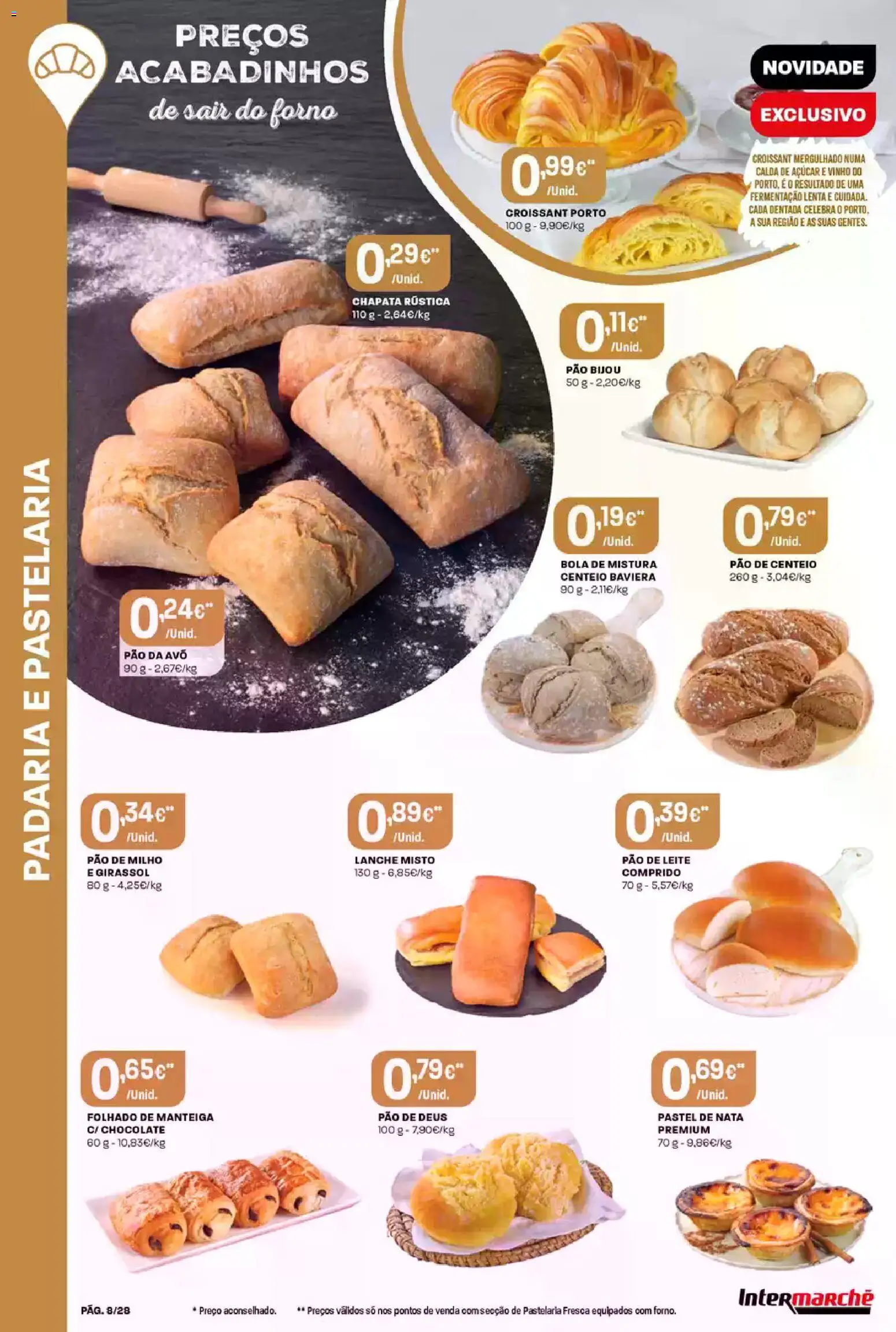 Intermarché Folheto Contact │ válido de 19.02.2026 | Página: 8 | Produtos: Padaria, Manteiga, Açúcar, Milho