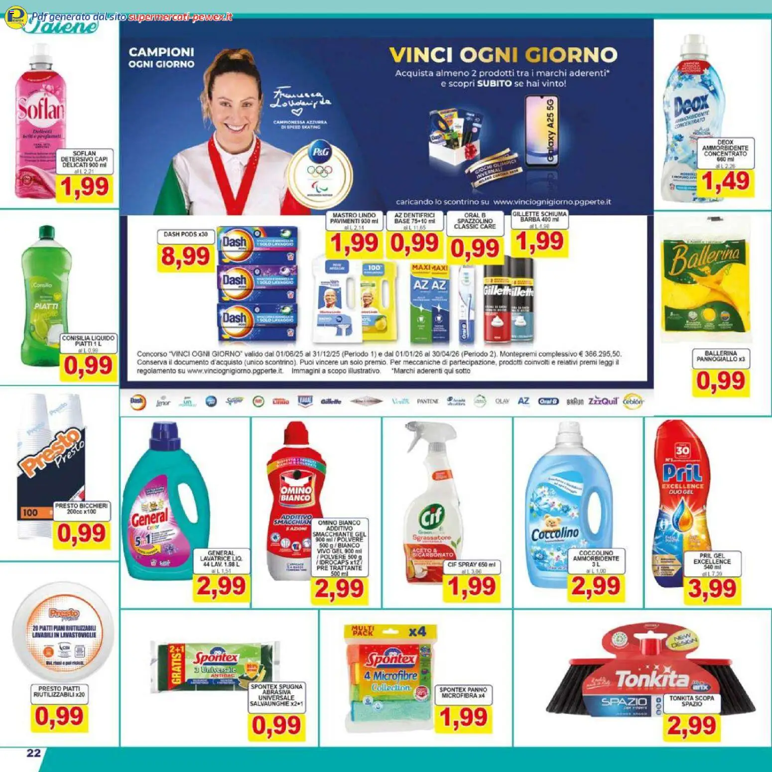 Volantino Pewex del 16.01.2026 | Pagina: 22 | Prodotti: Spazzolino, Bicarbonato, Lavastoviglie, Aceto
