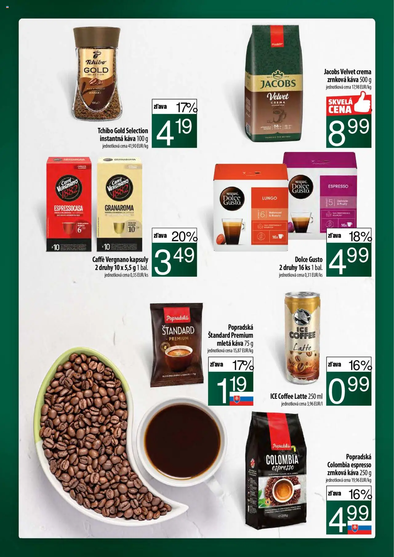 Nové COOP Jednota akcie – leták je platný od 11.09.2025 | Strana: 44 | Produkty: Dolce Gusto, Jacobs Velvet, Káva