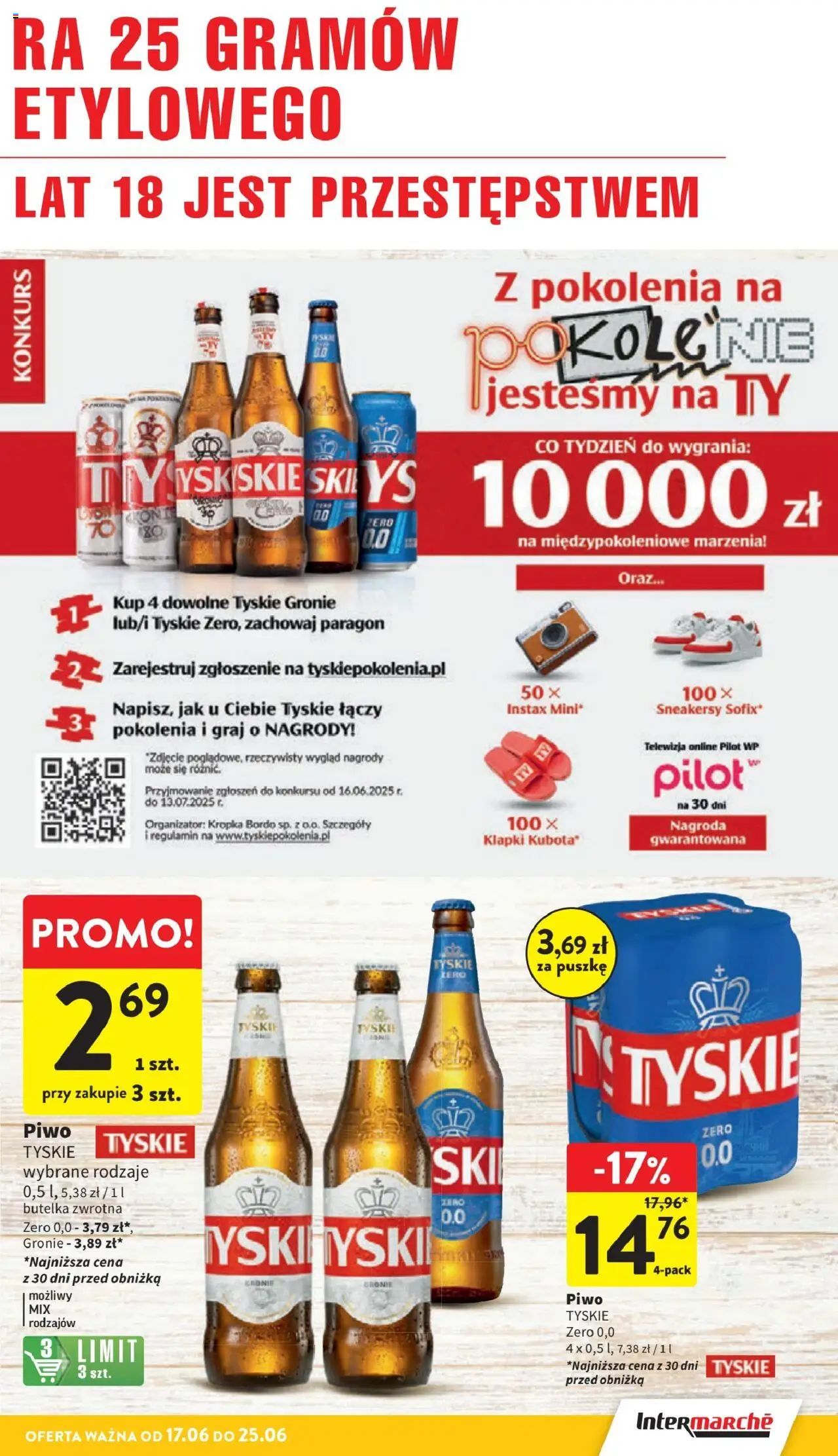 Intermarche Gazetka od 17.06.2025 | Strona: 21 | Produkty: Klapki, Telewizja, Tyskie, Piwo