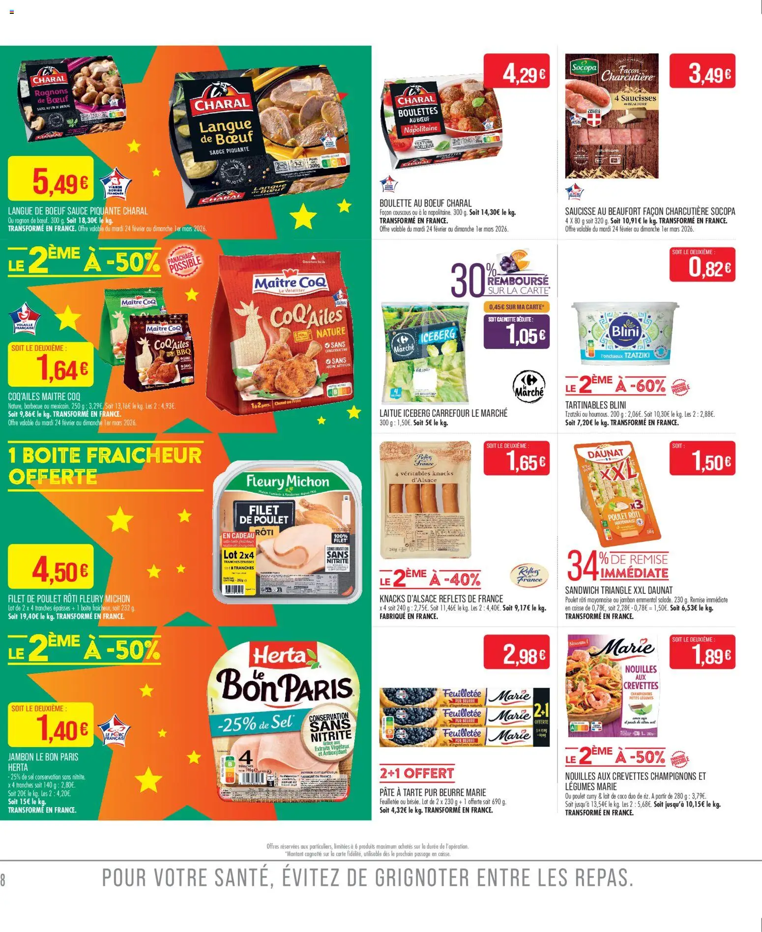 {H1} | Page: 10 | Produits: Barbecue, Volaille, Emmental, Saucisse