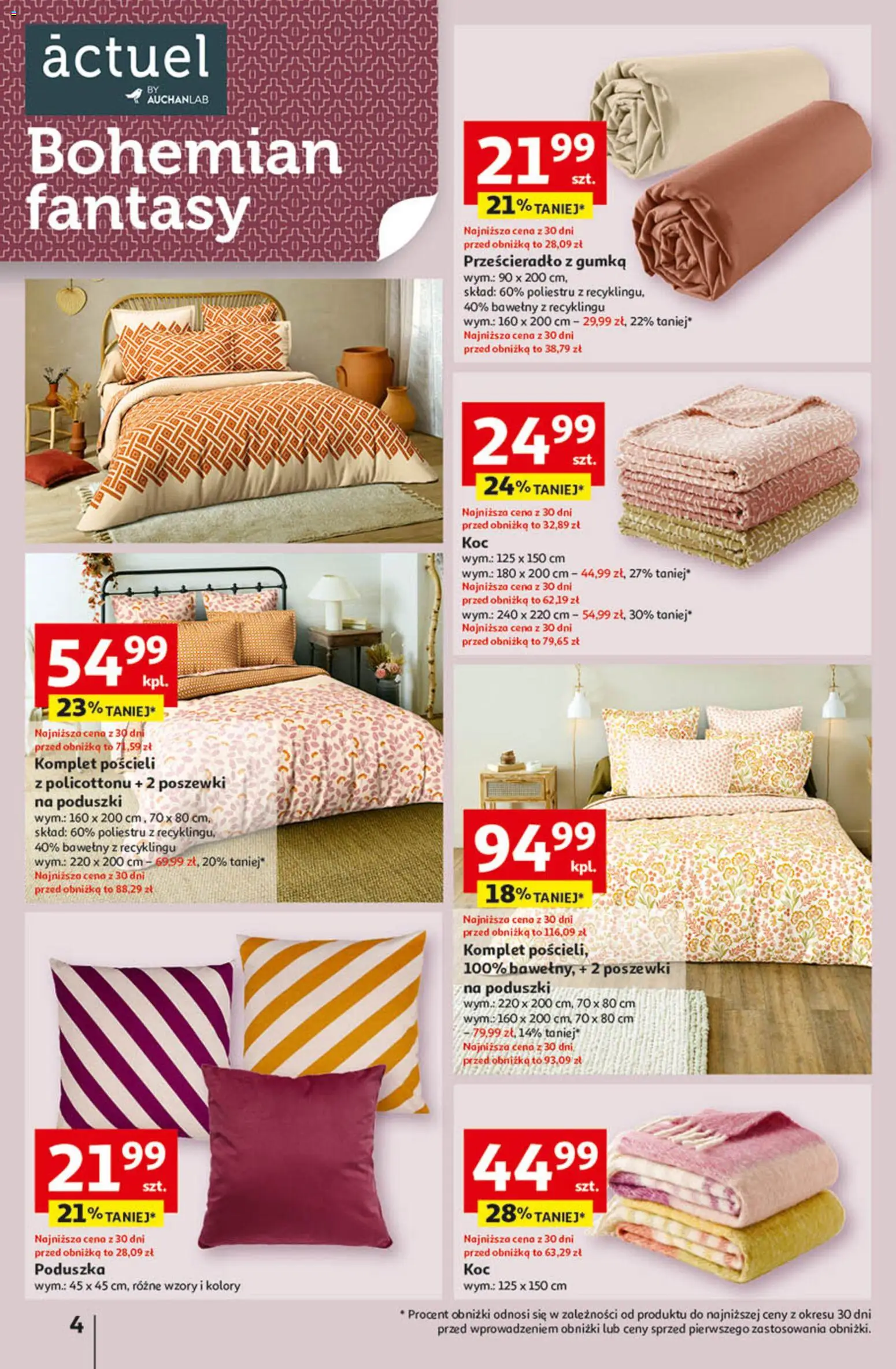 Auchan Gazetka - Wielkie Przeboje Cenowe Hipermarket od 02.01.2026 | Strona: 4 | Produkty: Poduszka