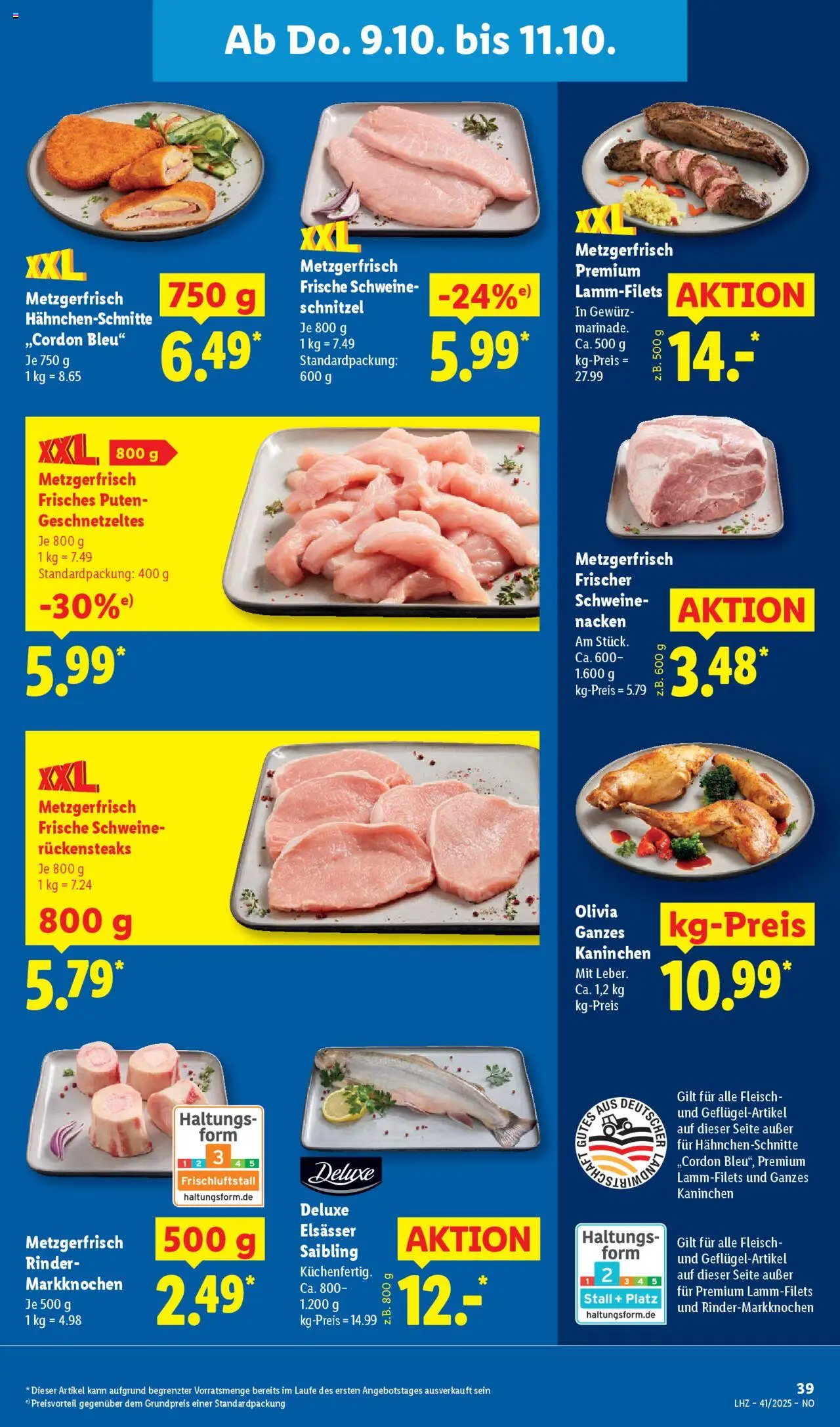 Lidl Prospekt Holzminden – gültig ab 06.10.2025 | Seite: 57 | Produkte: Kaninchen, Schnitzel, Fleisch