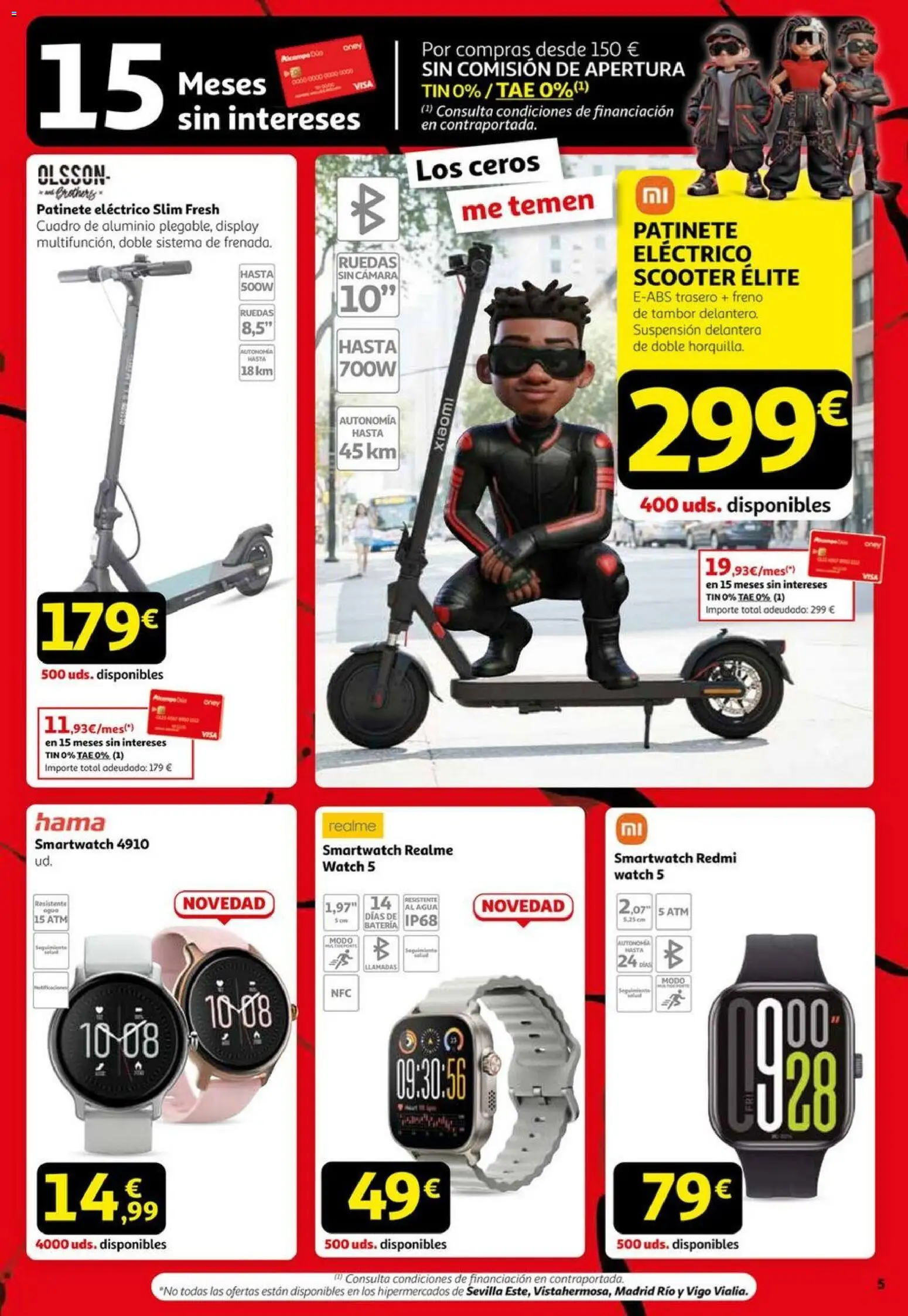 Alcampo - Black Friday  │ válido desde el 06.11.2025 | Página: 5 | Productos: Patinete, Cámara, Ελιές, Batería