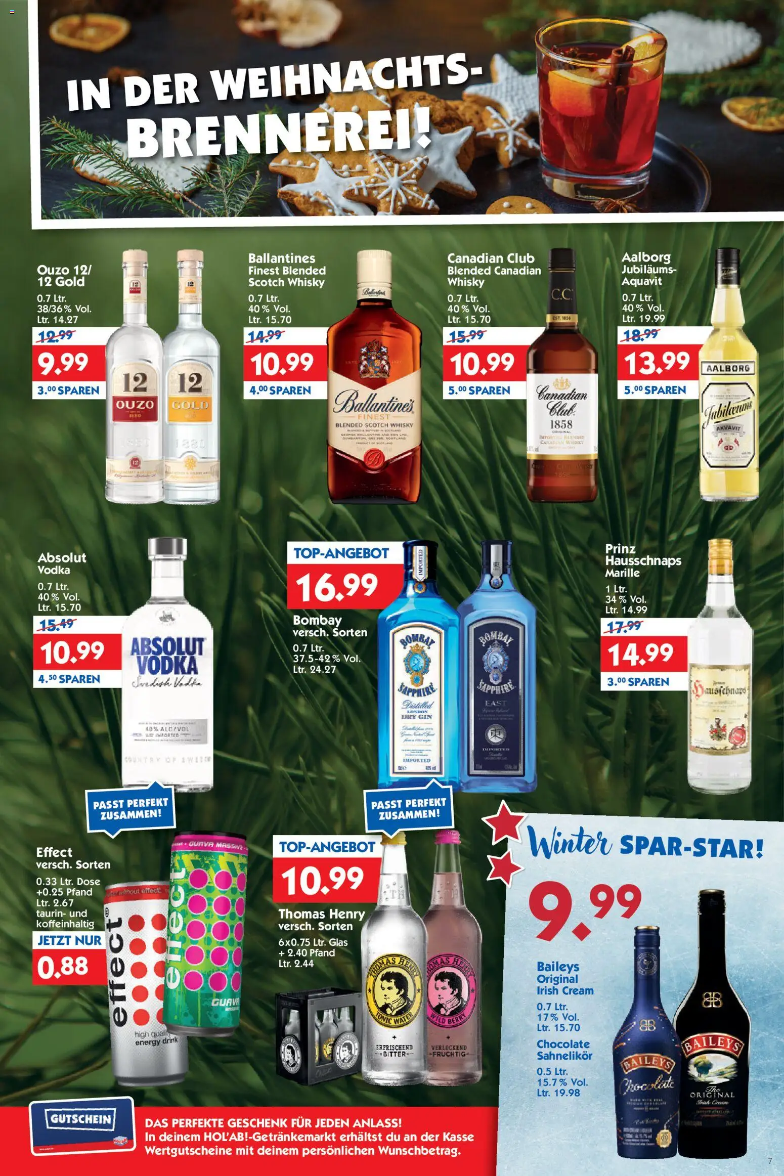 HOL’AB! Prospekt 	 – gültig ab 15.12.2025 | Seite: 7 | Produkte: Energy, Baileys, Vodka, Gin