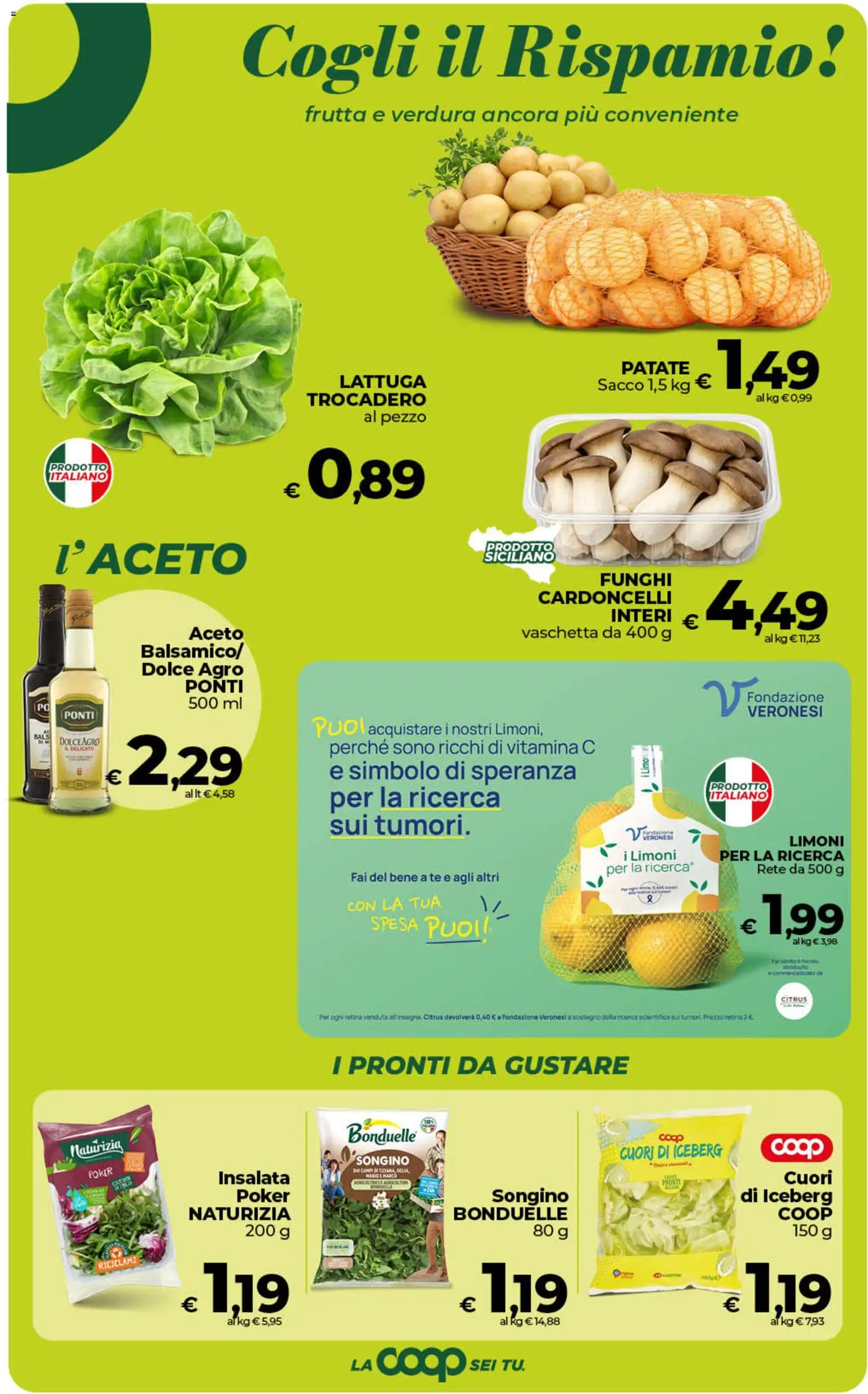 Volantino COOP del 07.04.2026 | Pagina: 20 | Prodotti: Patate, Funghi, Aceto, Lattuga