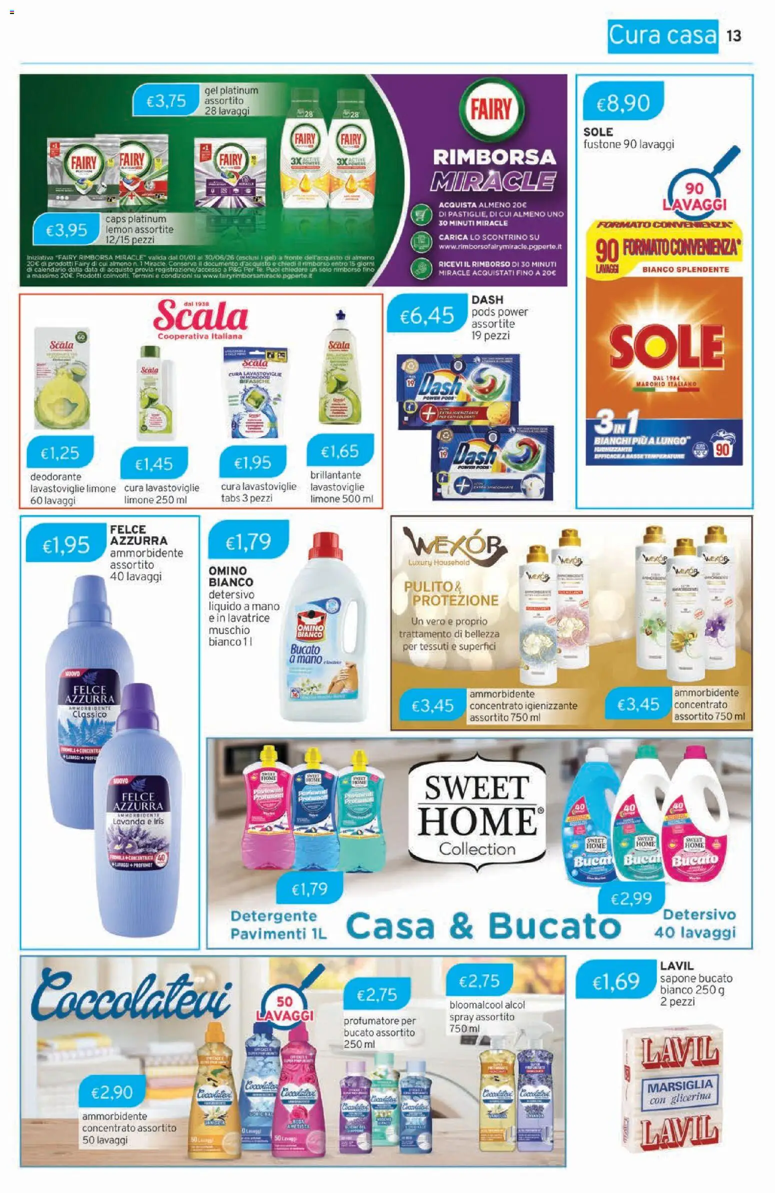 Volantino Sirene Blu del 03.03.2026 | Pagina: 13 | Prodotti: Sapone, Ammorbidente, Lavatrice, Lavastoviglie