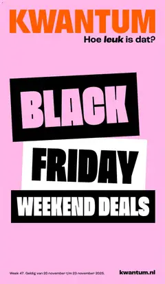 Kwantum - Black Friday - Voorbeeld van een folder van Kwantum, geldig van 20.11.2025