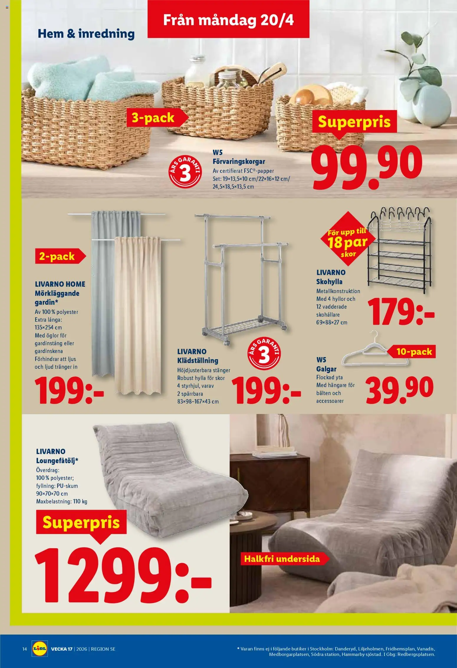Lidl reklamblad aktuell från 20.04.2026 | Sida: 16 | Produkter: Gardinstång, Hylla, Set, Ljus