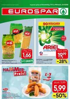 Eurospar Flugblatt ab 11.09.2025 gültig
