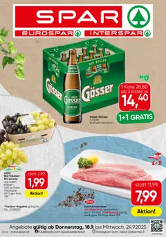 Spar Flugblatt - Wien ab 18.09.2025 gültig