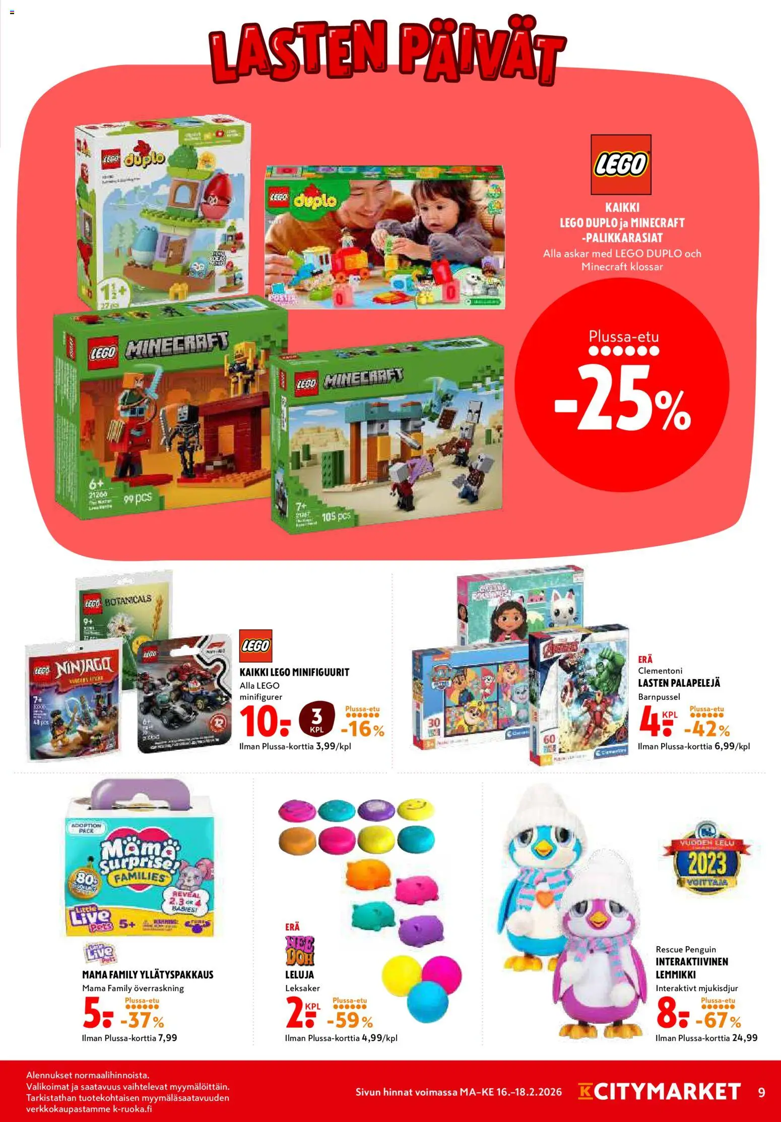 K-Citymarket tarjoukset – voimassa 16.02.2026 alkaen | Sivu: 9