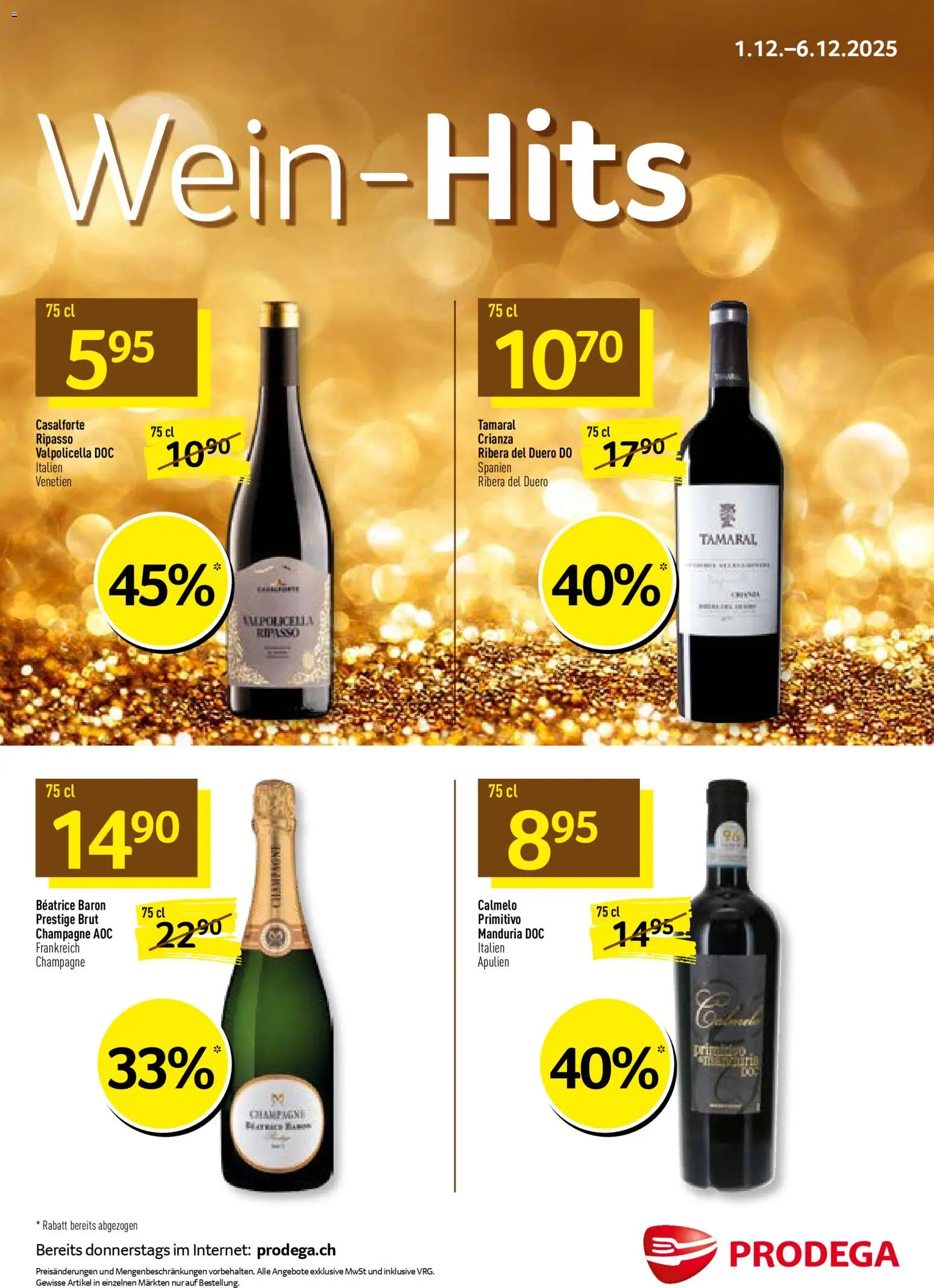 Prodega Aktionen Wein-Hits – gültig ab 01.12.2025 | Seite: 1