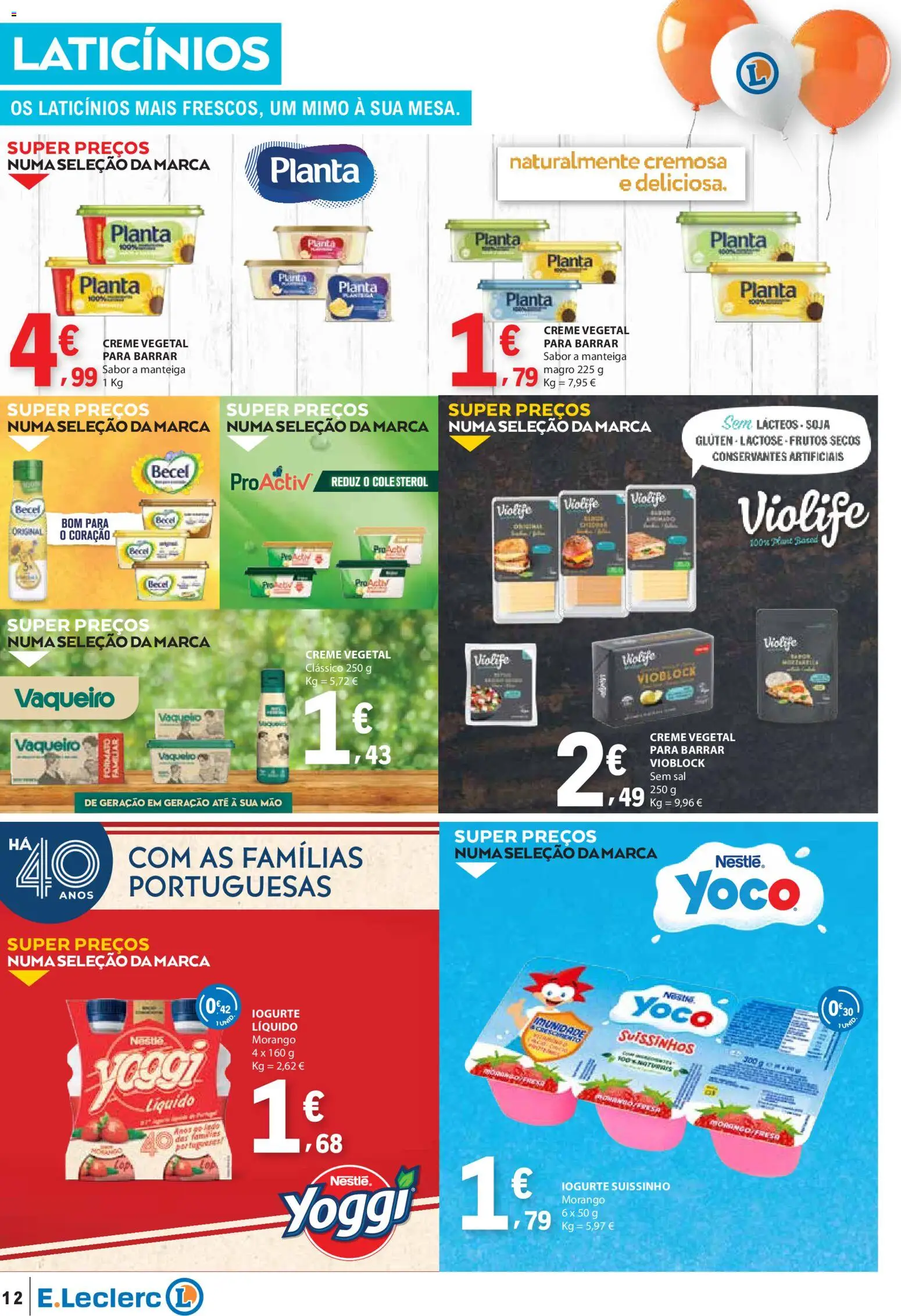 E.Leclerc folheto │ válido de 23.10.2025 | Página: 12 | Produtos: Manteiga, Iogurte, Nestlé, Creme